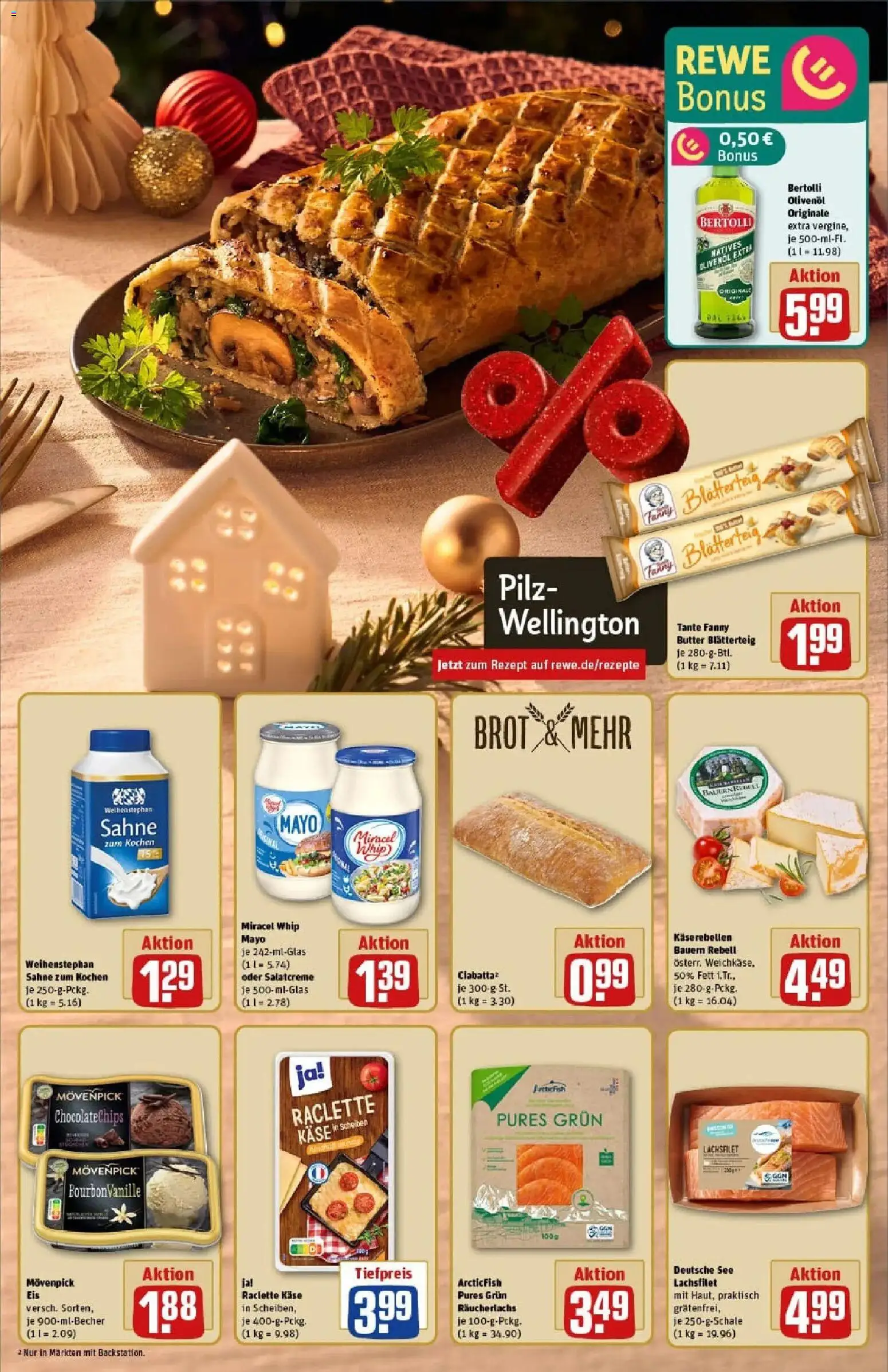 Rewe prospekt Gemmrigheim	 – gültig ab 07.12.2025 | Seite: 5 | Produkte: Butter, Käse, Miracel whip, Movenpick eis