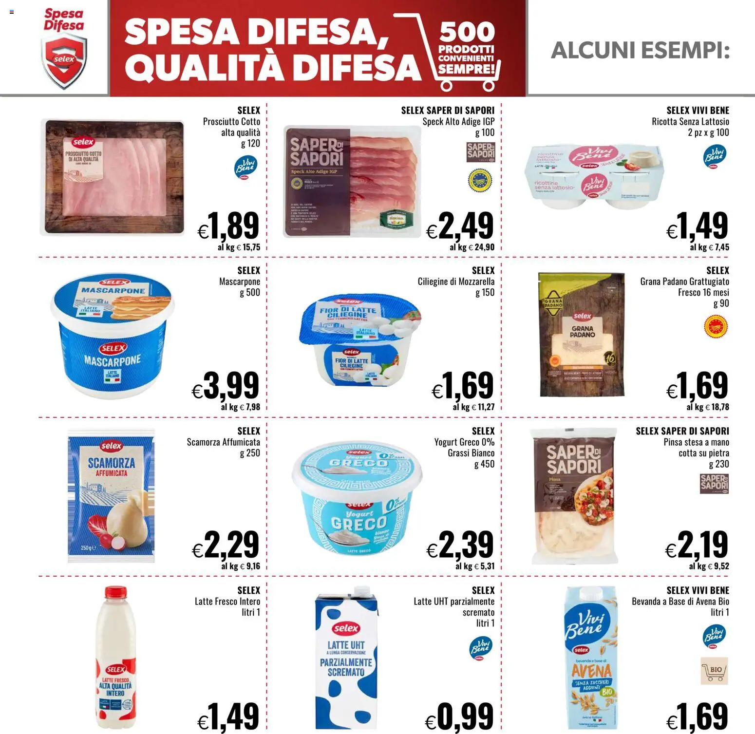 Volantino Famila del 13.11.2025 | Pagina: 28 | Prodotti: Prosciutto Cotto, Mozzarella, Grana Padano, Ricotta