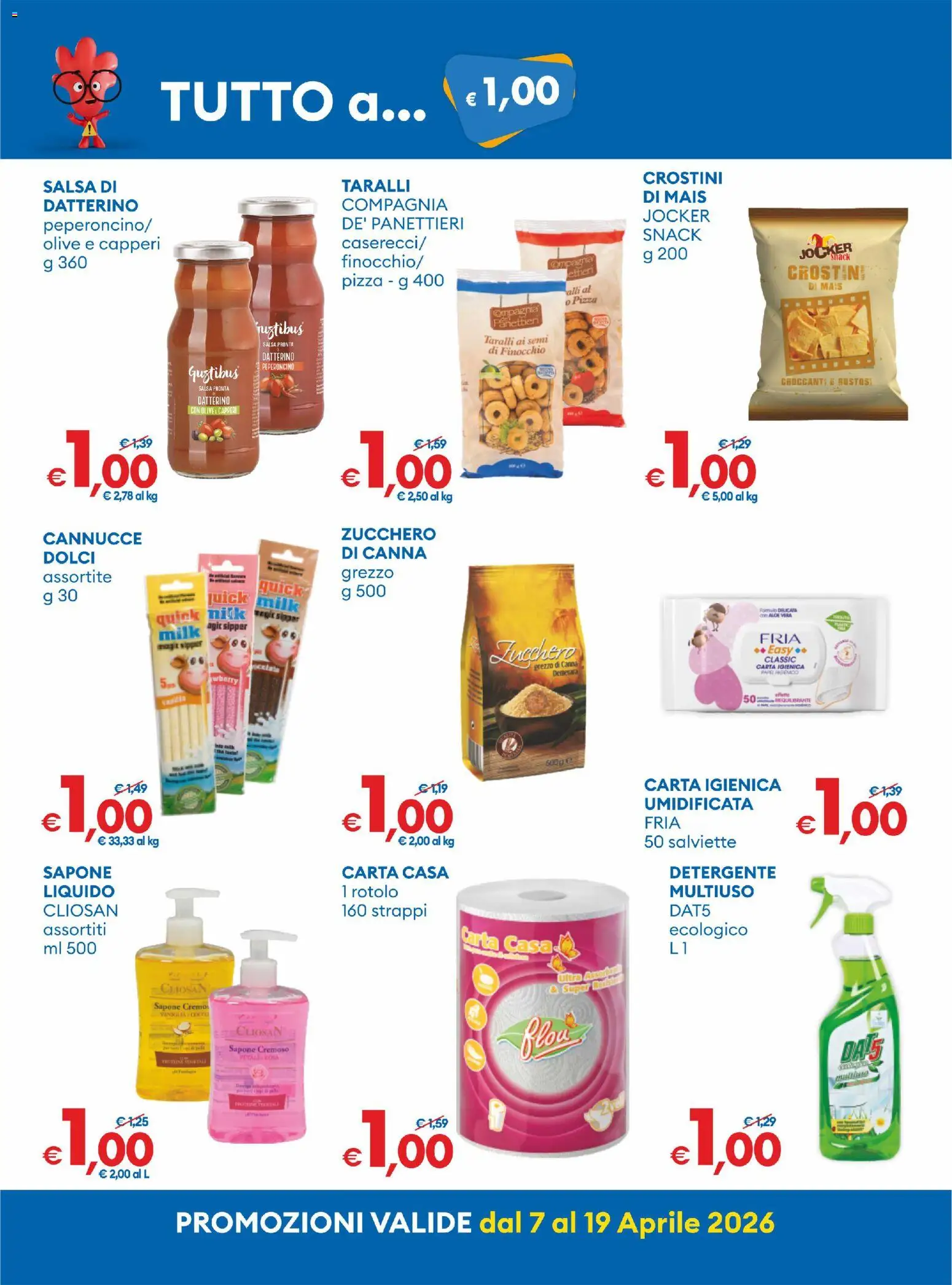 Volantino MD Discount del 07.04.2026 | Pagina: 4 | Prodotti: Carta igienica, Peperoncino, Crostini, Taralli