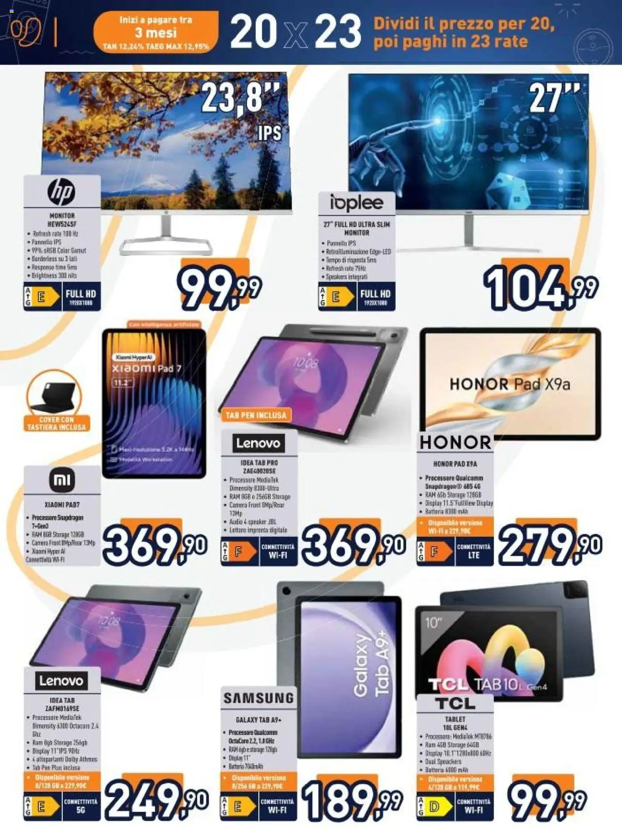 Volantino Unieuro del 13.10.2025 | Pagina: 14 | Prodotti: Monitor, Tastiera, Audio, Speaker