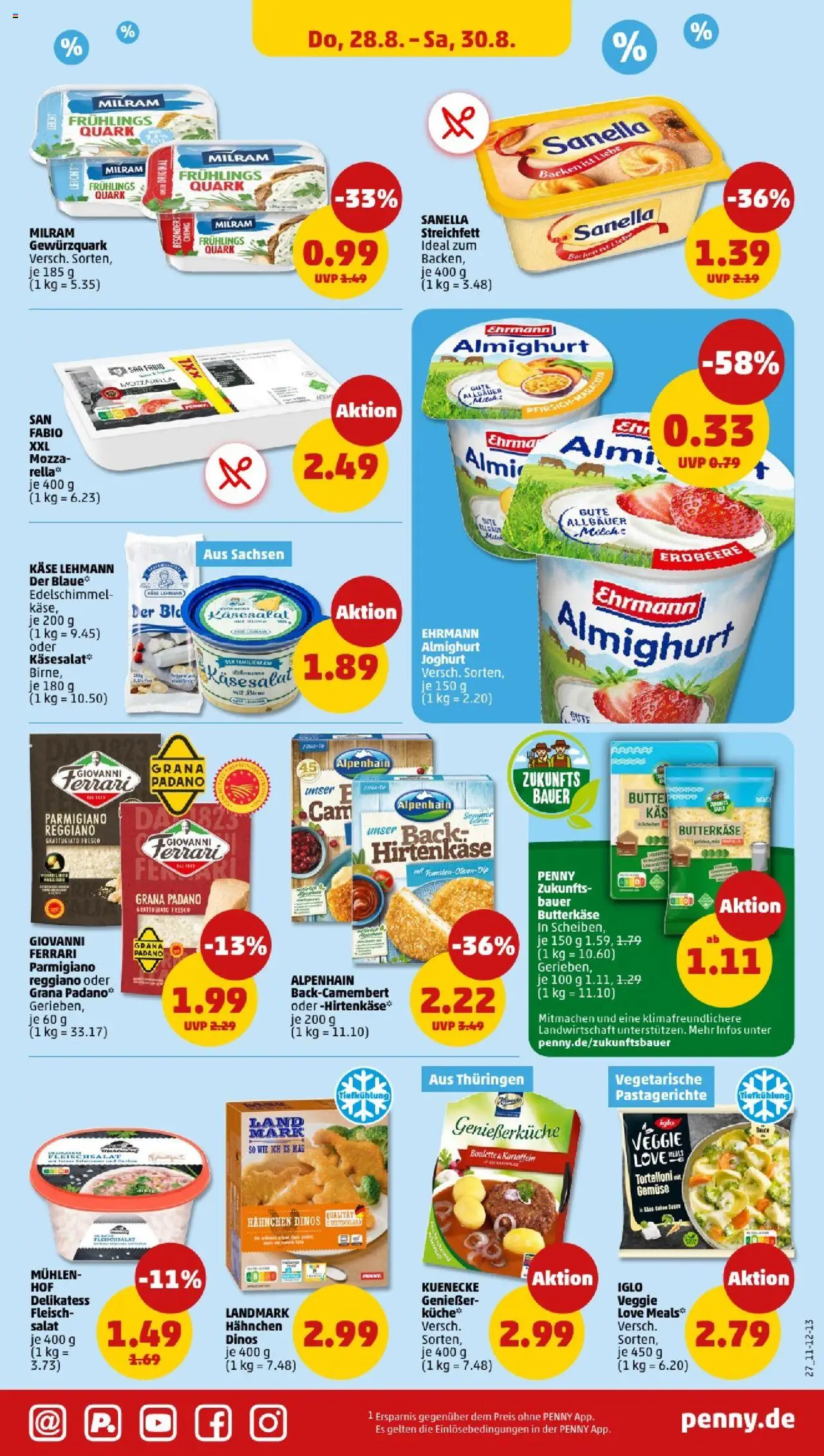 Penny - Sachsen  - gültig ab dem 25.08.2025 | Seite: 27 | Produkte: Käse, Gemüse, Fleisch, Salat