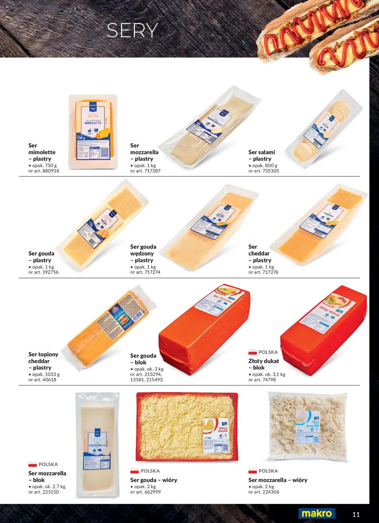 Makro Gazetka - Street Food od 27.03.2024 | Strona: 11 | Produkty: Ser, Salami