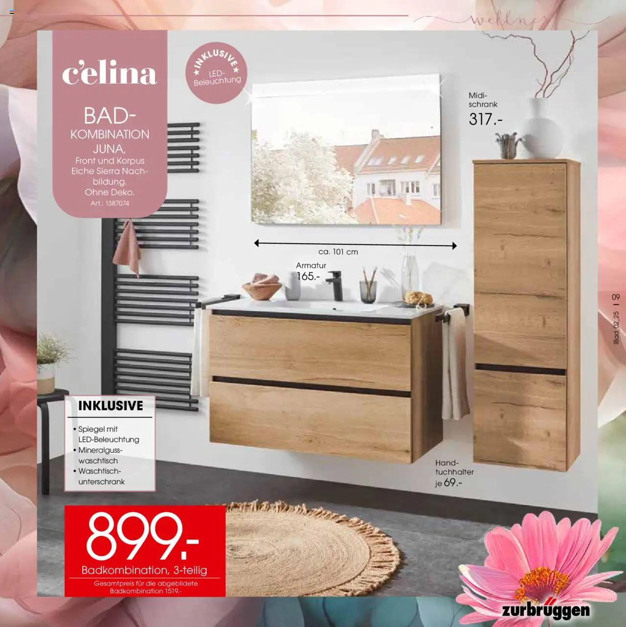 Zurbrüggen - Bad Spezial – gültig ab 11.06.2025 | Seite: 9 | Produkte: Schrank, Bad, Waschtisch, Unterschrank