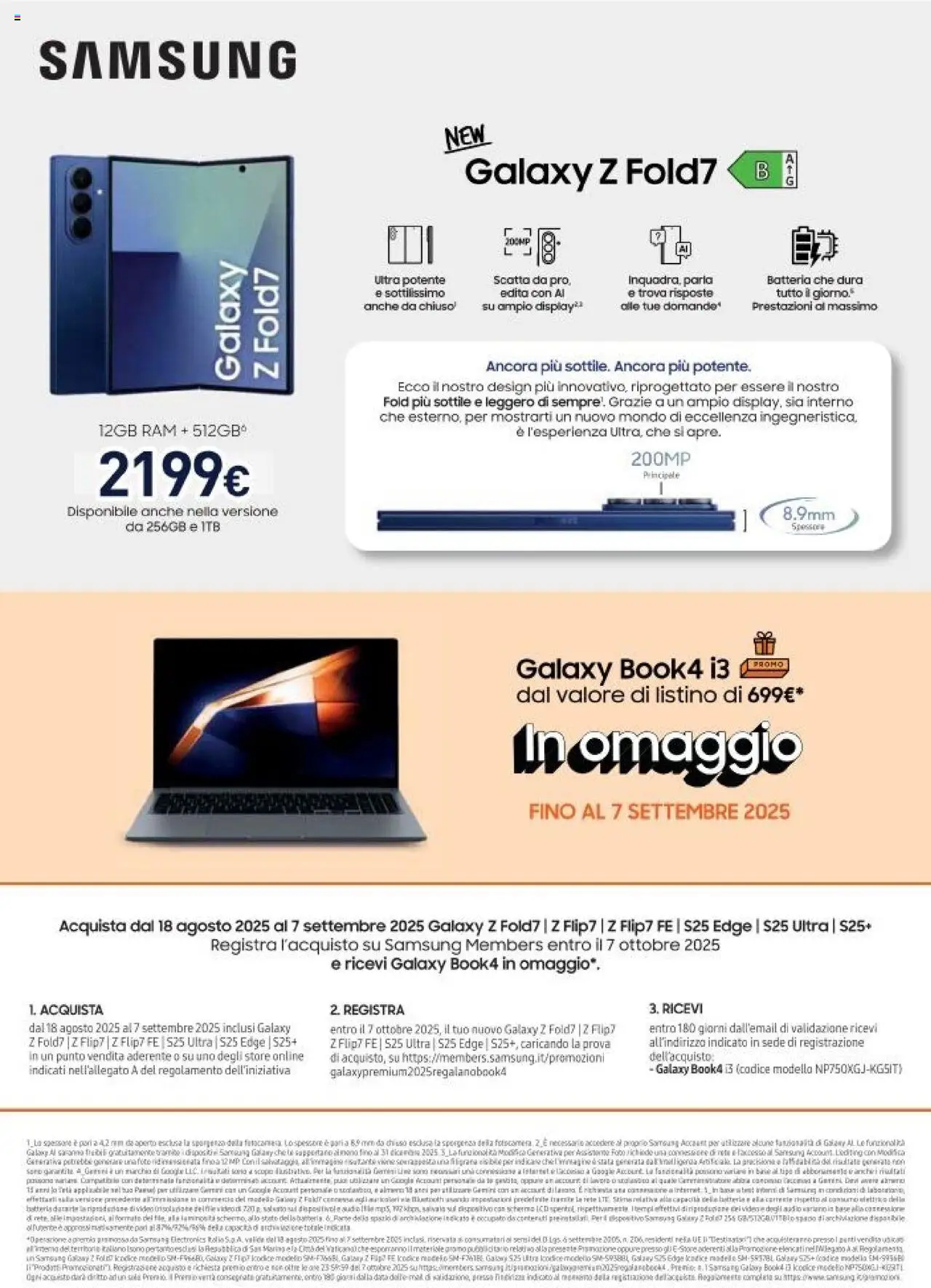 Volantino Unieuro del 22.08.2025 | Pagina: 28 | Prodotti: Samsung Galaxy, Video, Fotocamera, Samsung