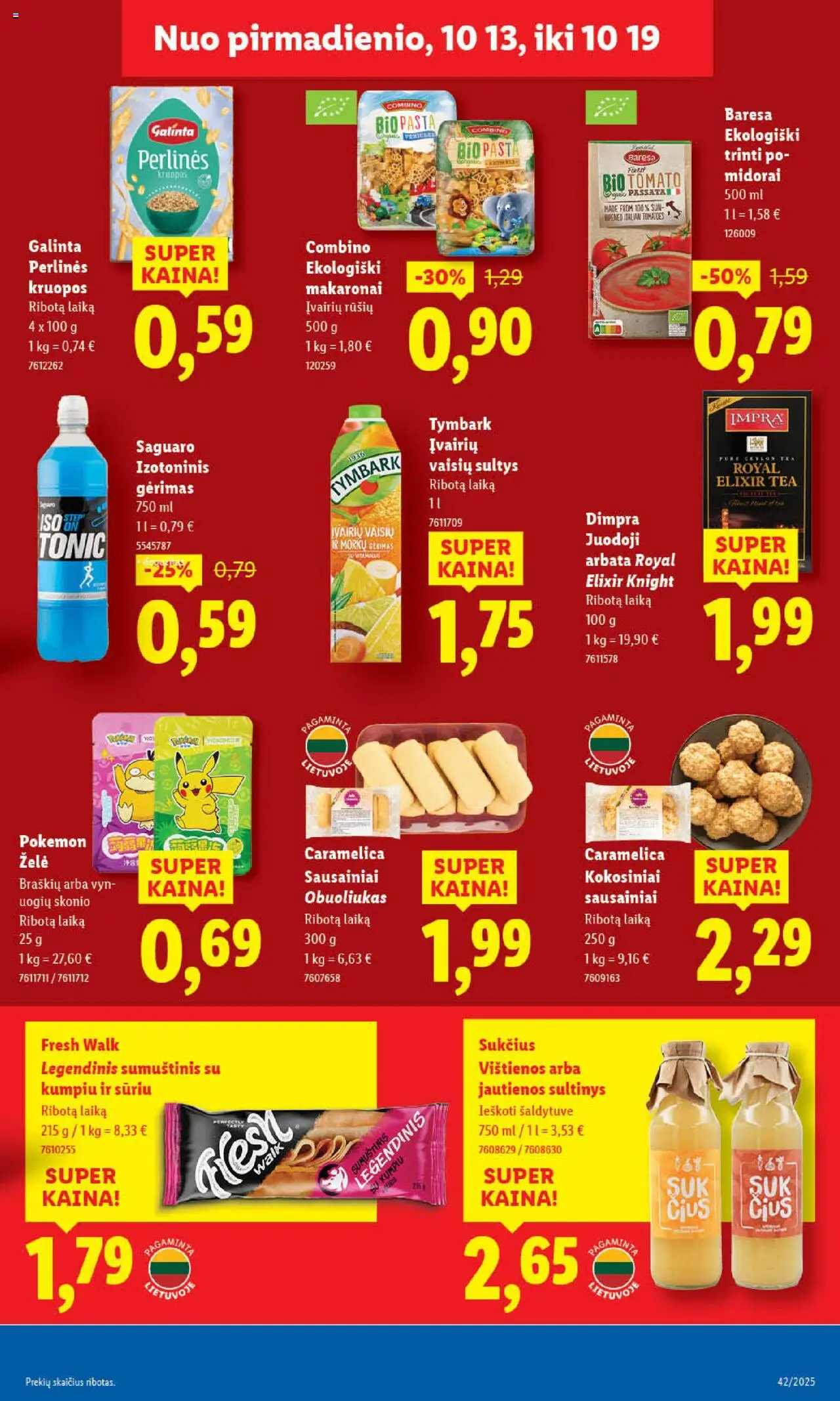 LIDL akcijos nuo 16.10.2025 | Puslapis: 51 | Prekių: Vištienos, Jautienos, Kruopos, Arbata
