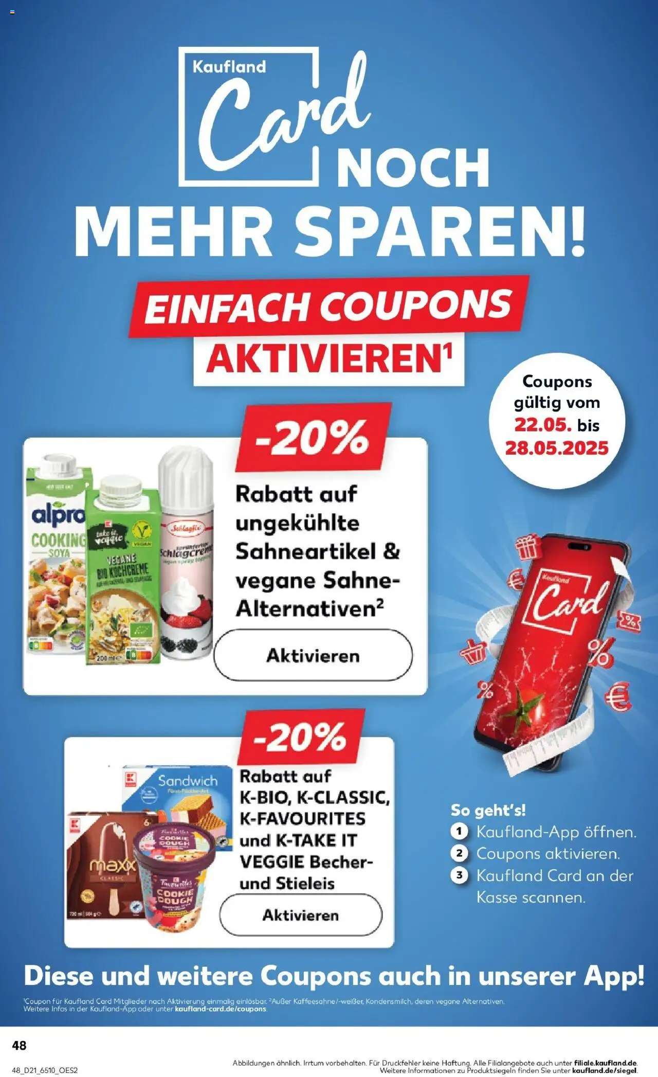 Kaufland prospekt Bad Kreuznach	 - gültig ab dem 22.05.2025 | Seite: 48 | Produkte: Alpro, Sahne