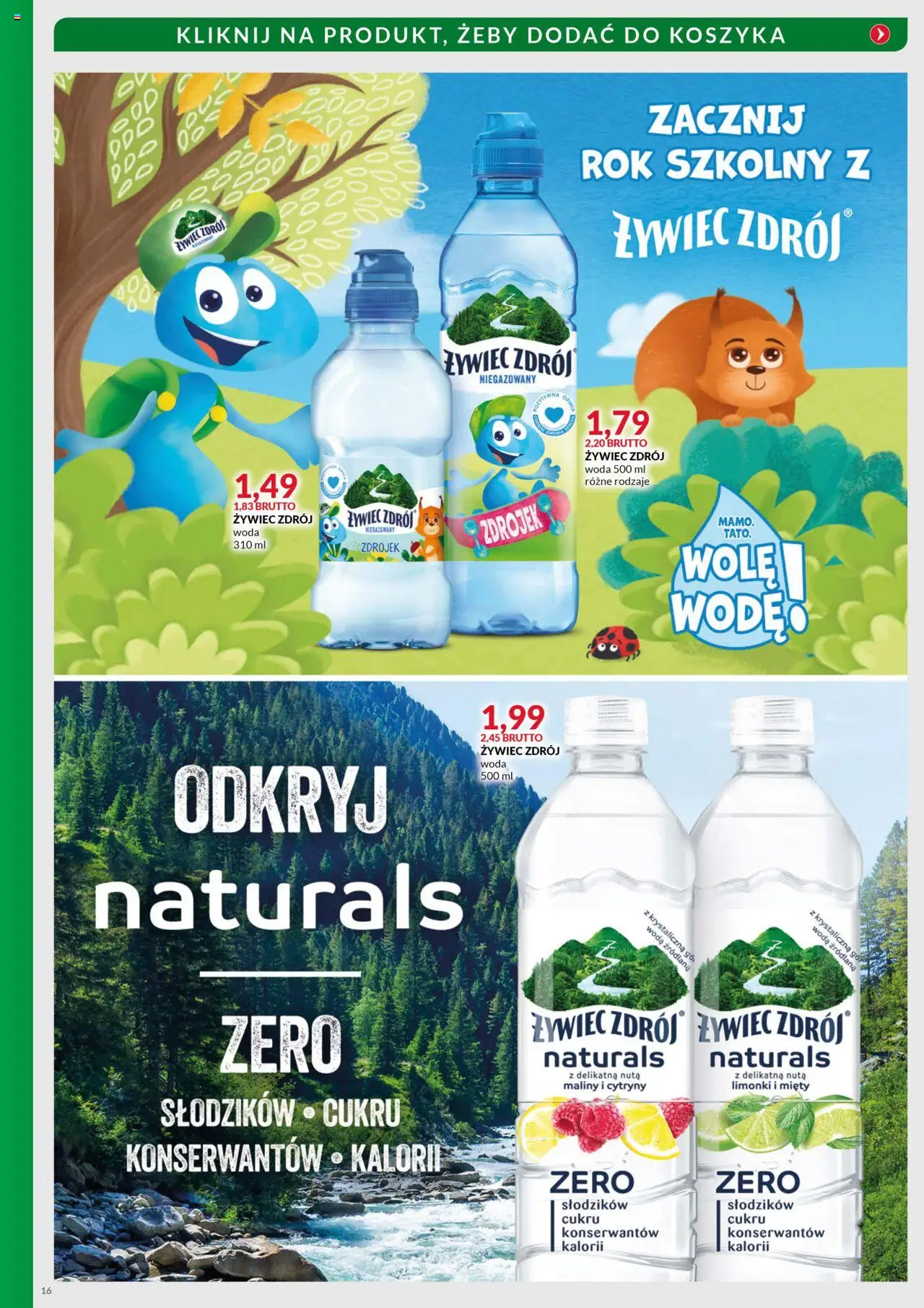 Eurocash Gazetka - Powrót do Szkoły od 04.08.2025 | Strona: 16 | Produkty: Maliny, Woda źródlana, Cytryny, Woda