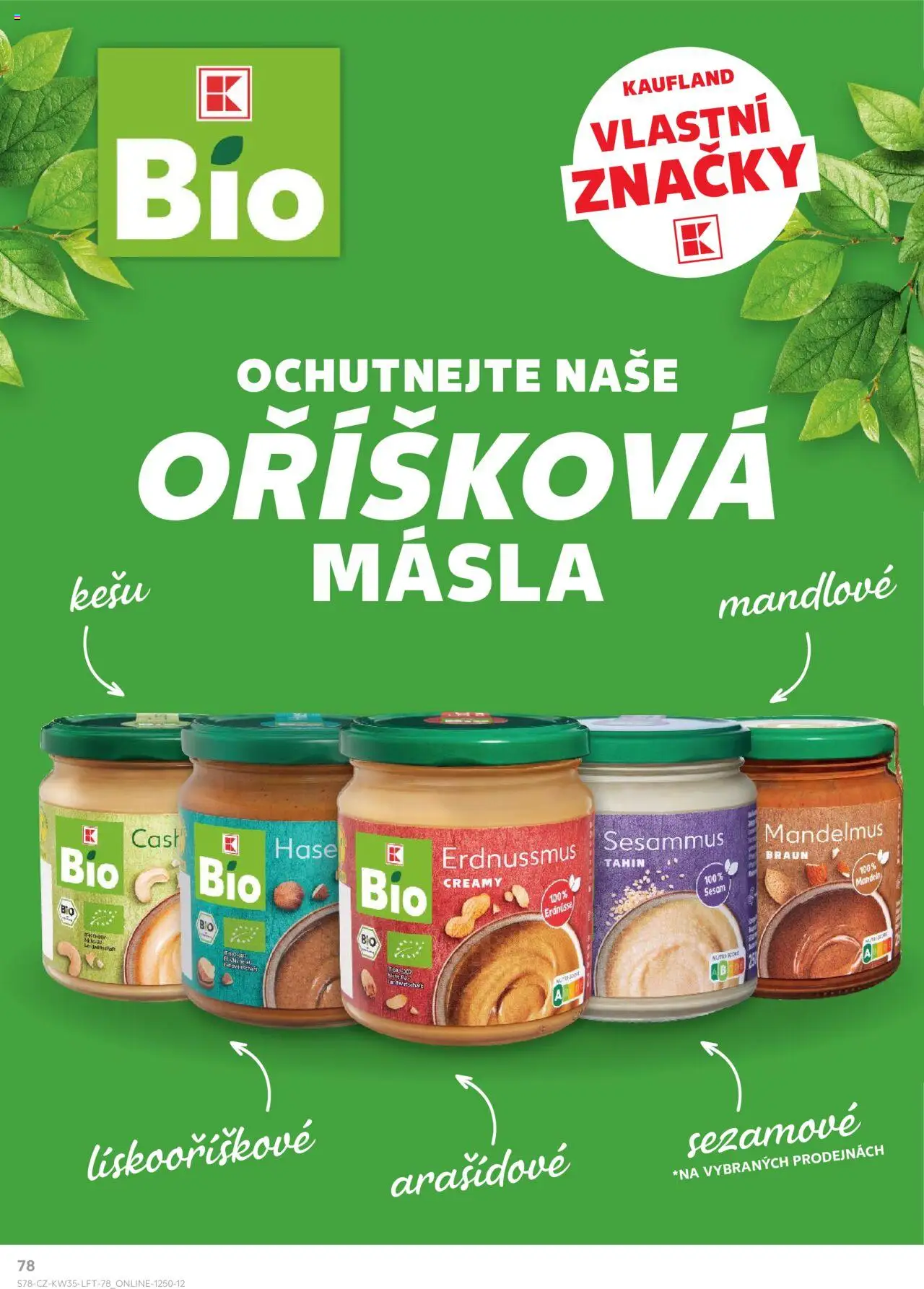 Kaufland leták - Chomutov od 27.08.2025 | Strana: 78 | Produkty: Kešu, Máslo