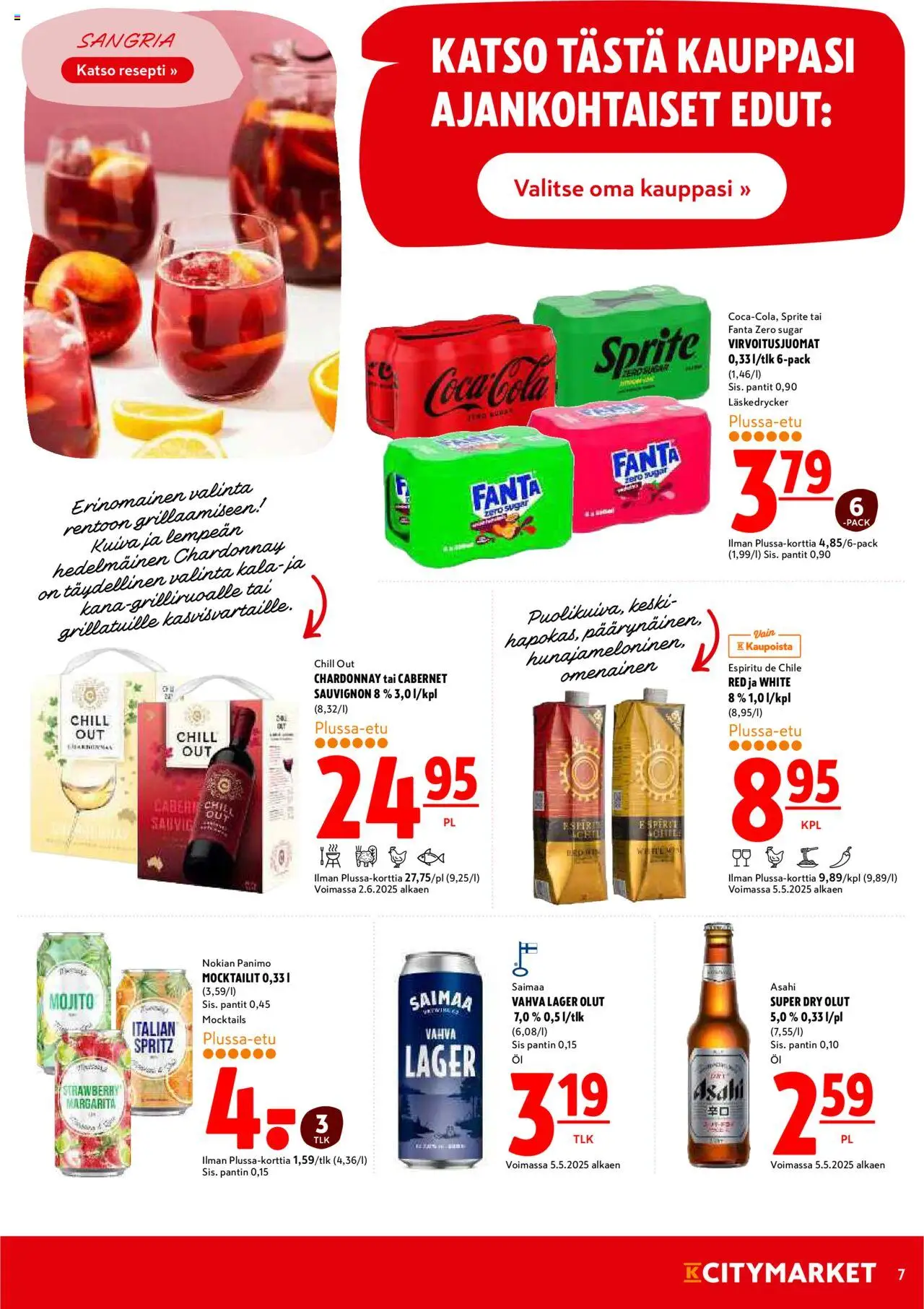  | Sivu: 7 | Tuotteet: Virvoitusjuomat, Sprite, Fanta, Olut