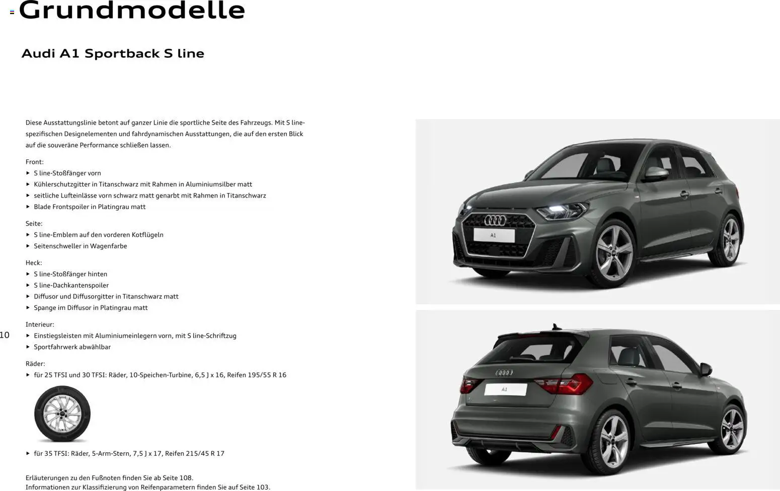 Audi A1 Sportback / A1 allstreet – gültig ab 28.10.2025 | Seite: 10