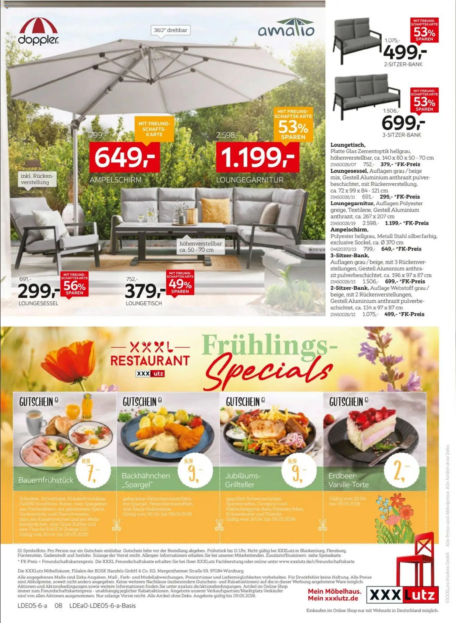 XXXLutz Nr. 1 beim Preis – gültig ab 25.04.2026 | Seite: 24 | Produkte: Kaffee, Pommes, Cevapcici, Kräuterbutter