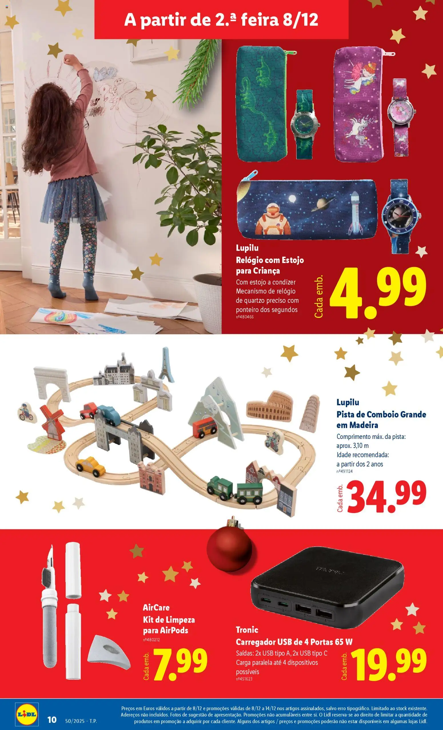 Lidl Novidades │ válido de 08.12.2025 | Página: 10 | Produtos: Relógio, USB, Portas