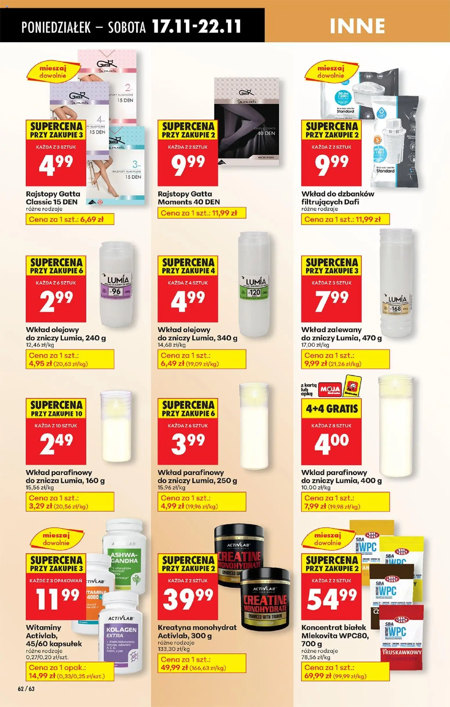 Biedronka gazetka od 17.11.2025 | Strona: 82 | Produkty: Karta, Rajstopy, Gatta