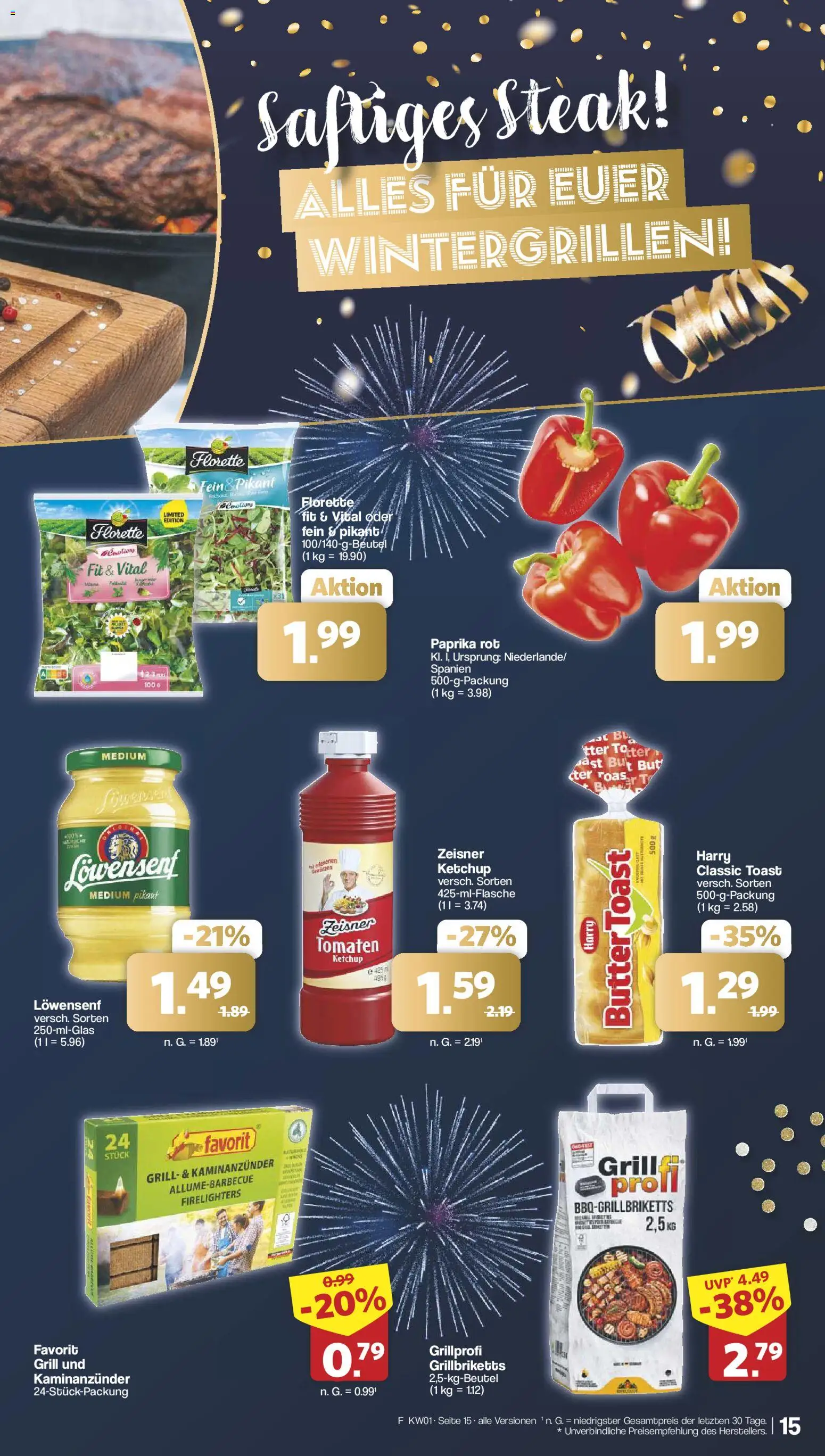 Famila Nordwest Prospekt 	 – gültig ab 29.12.2025 | Seite: 15 | Produkte: Grill, Butter, Paprika rot, Ketchup
