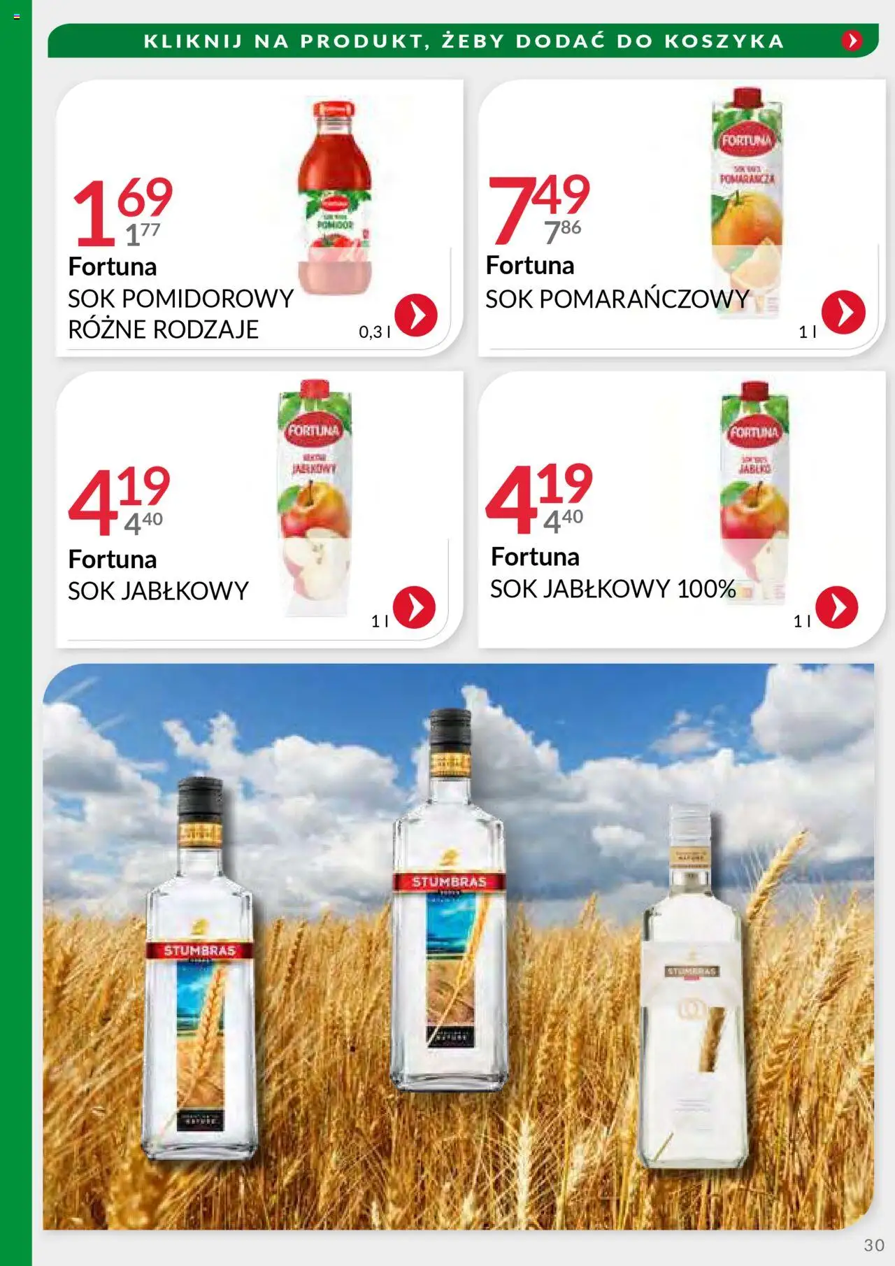 Eurocash Gazetka - Handlowa MR Południowy-Wschód od 29.09.2025 | Strona: 30 | Produkty: Sok pomarańczowy, Sok jabłkowy, Sok
