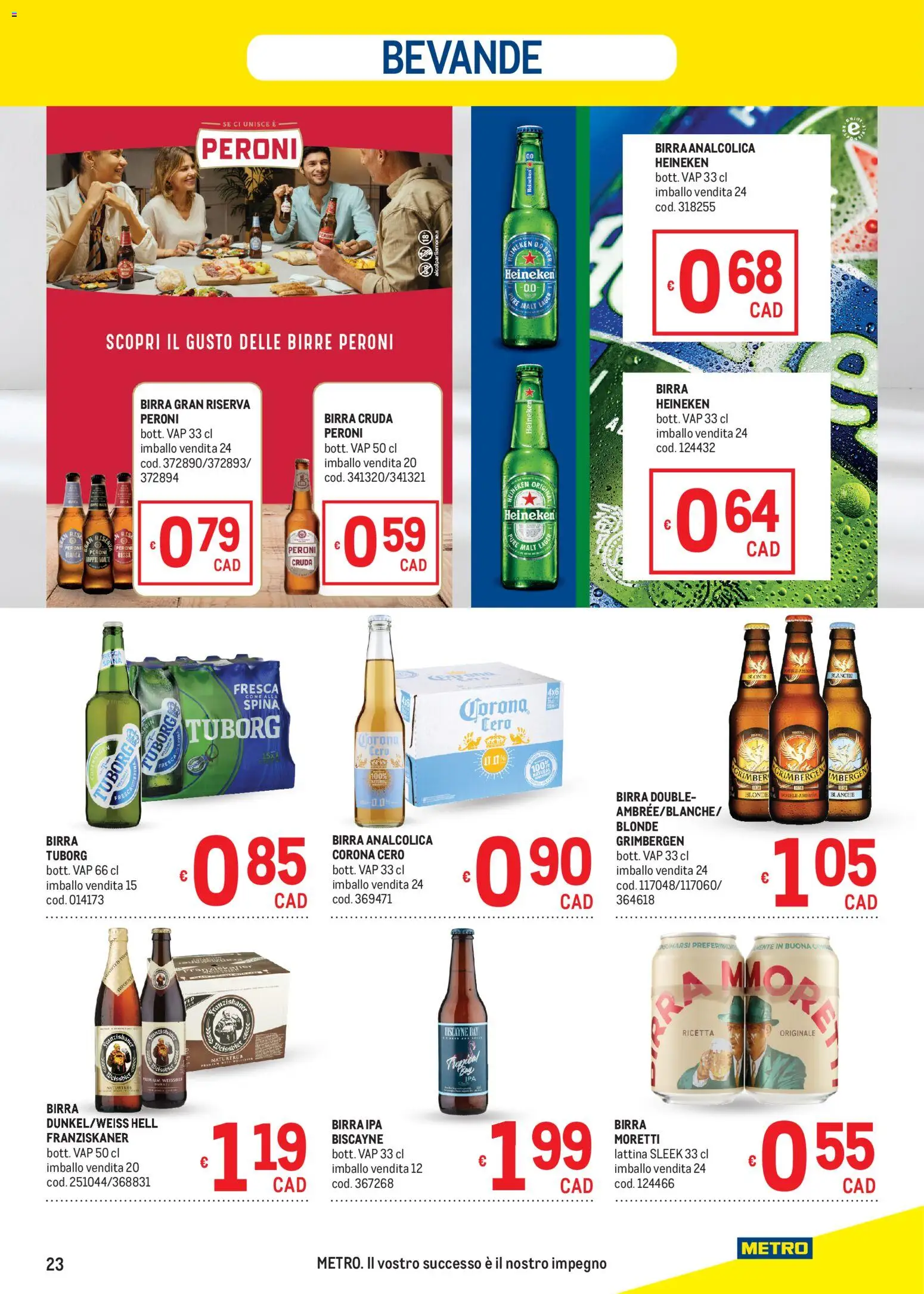 Volantino Metro del 16.04.2026 | Pagina: 23 | Prodotti: Birra, Heineken