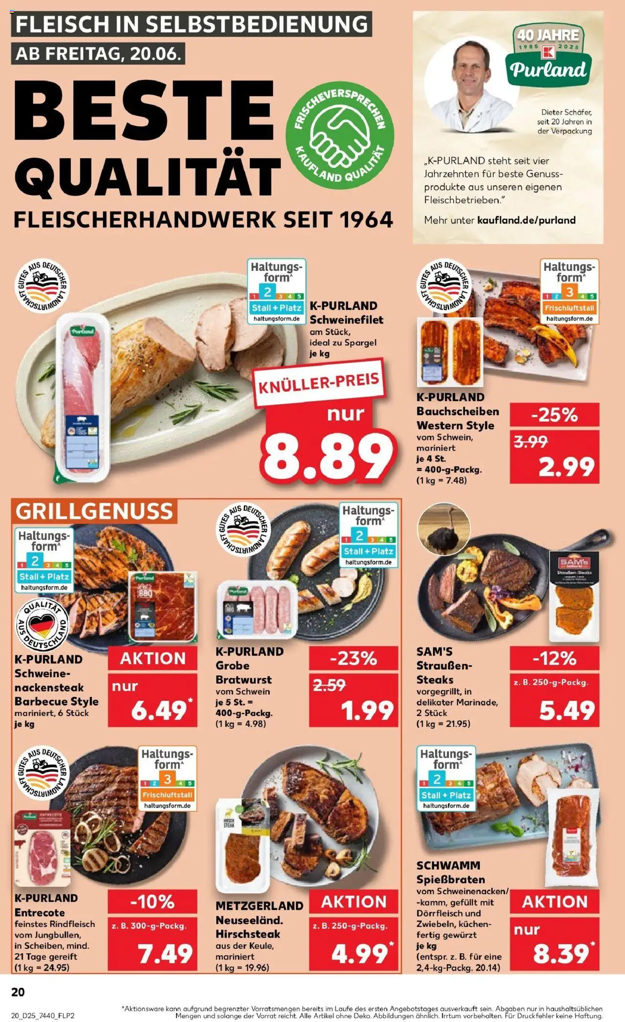 Kaufland prospekt Korbach	 - gültig ab dem 22.06.2025 | Seite: 33 | Produkte: Spargel, Schweinefilet, Rindfleisch, Kuchen