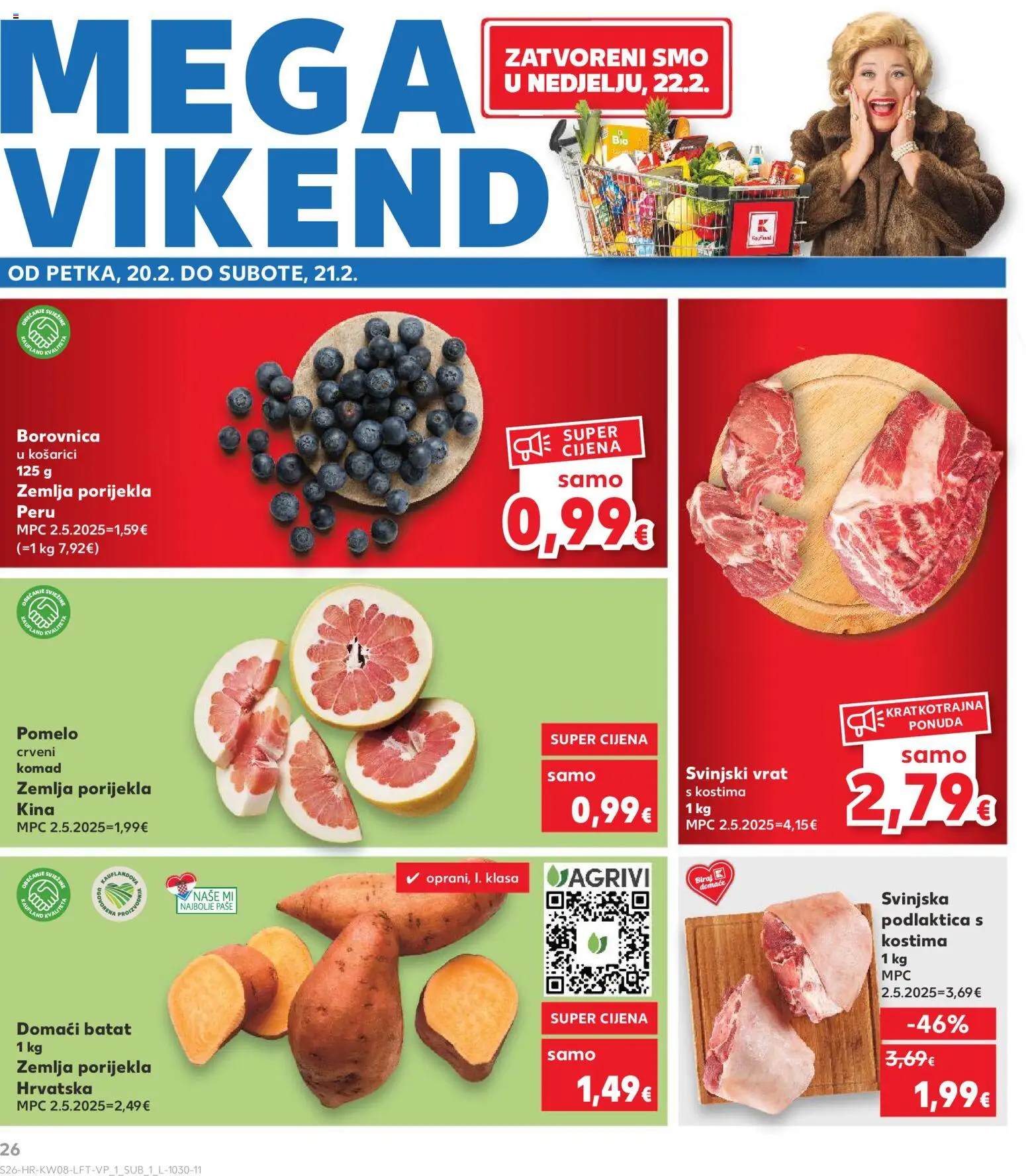 Kaufland katalog | vrijedi od 18.02.2026 | Stranica: 26 | Proizvodi: Svinjski vrat, Borovnica