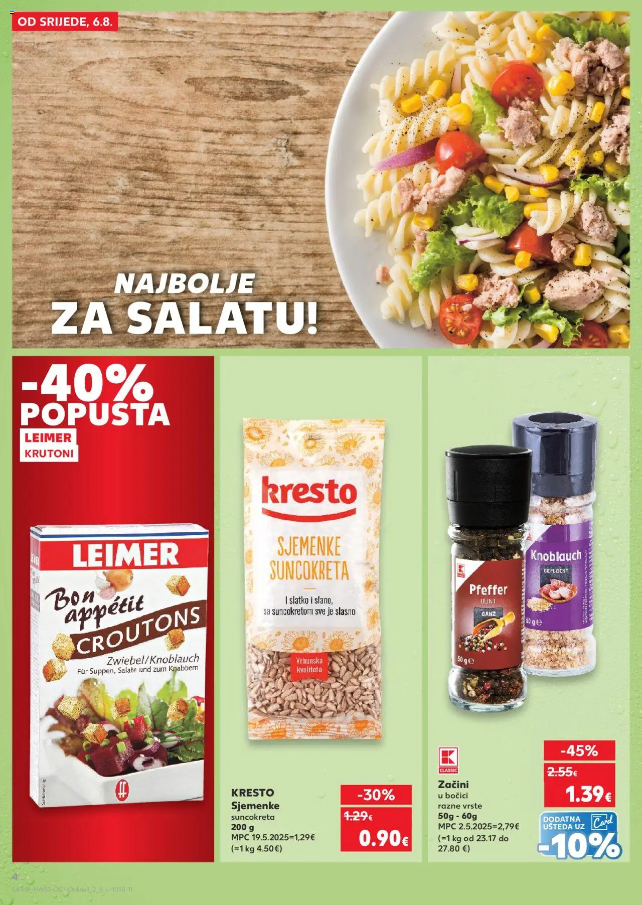 Kaufland katalog | vrijedi od 06.08.2025 | Stranica: 4 | Proizvodi: Začini, Sjemenke
