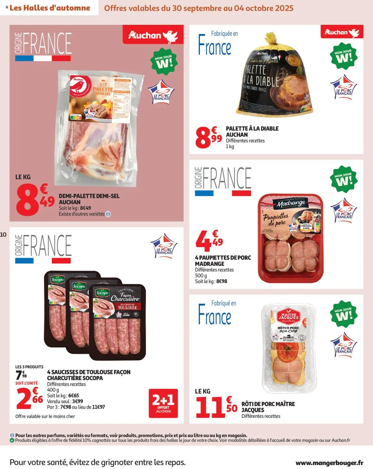 {H1} | Page: 10 | Produits: Palette à la diable, Moutarde, Porc