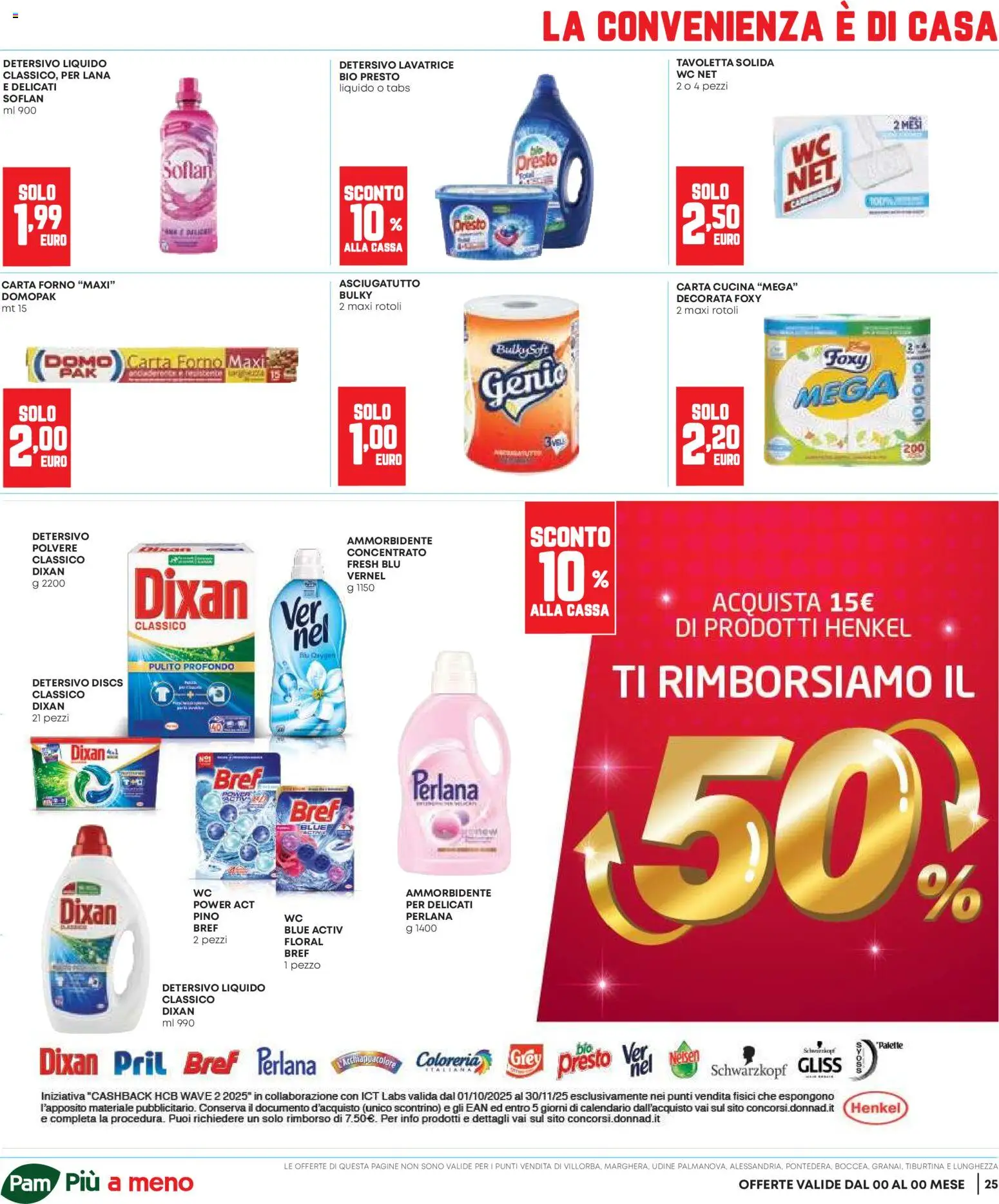 Volantino Panorama del 06.11.2025 | Pagina: 25 | Prodotti: Ammorbidente, Lavatrice, Asciugatutto, Carta forno