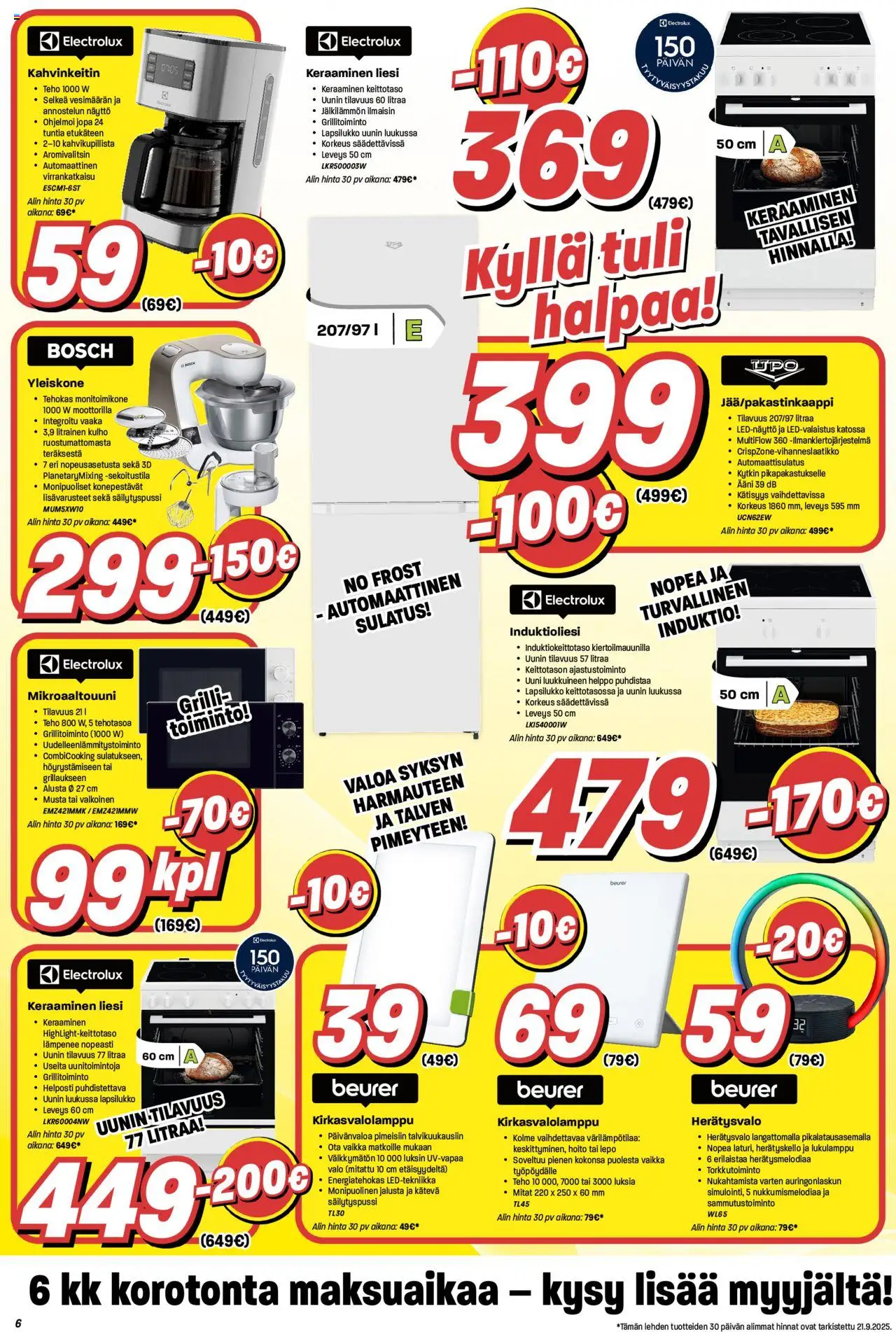 Veikon Kone tarjoukset – voimassa 22.09.2025 alkaen | Sivu: 6 | Tuotteet: Uuni, Keittotaso, Liesi, Kirkasvalolamppu