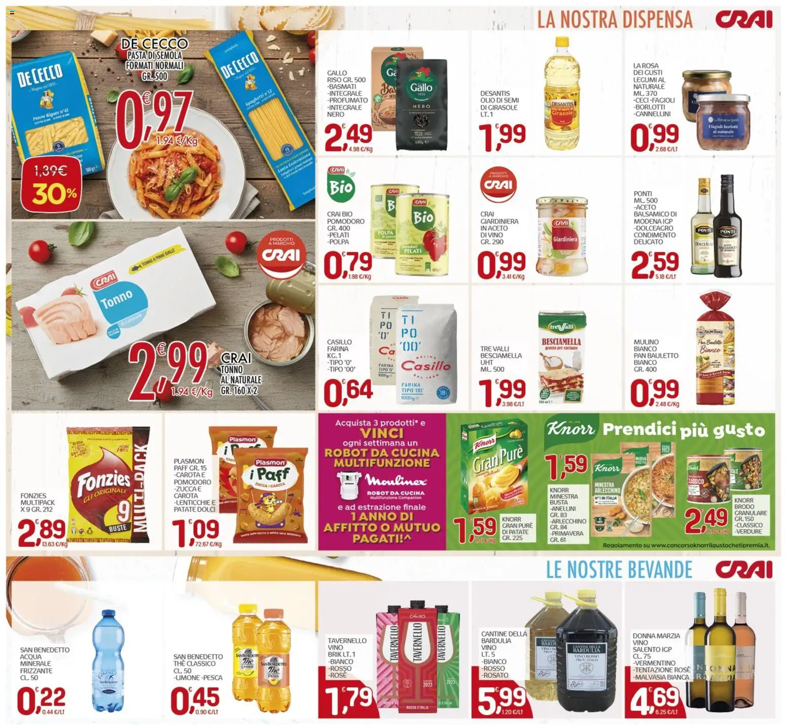Volantino CRAI del 05.03.2026 | Pagina: 6 | Prodotti: Acqua, Pasta, Tonno, Aceto