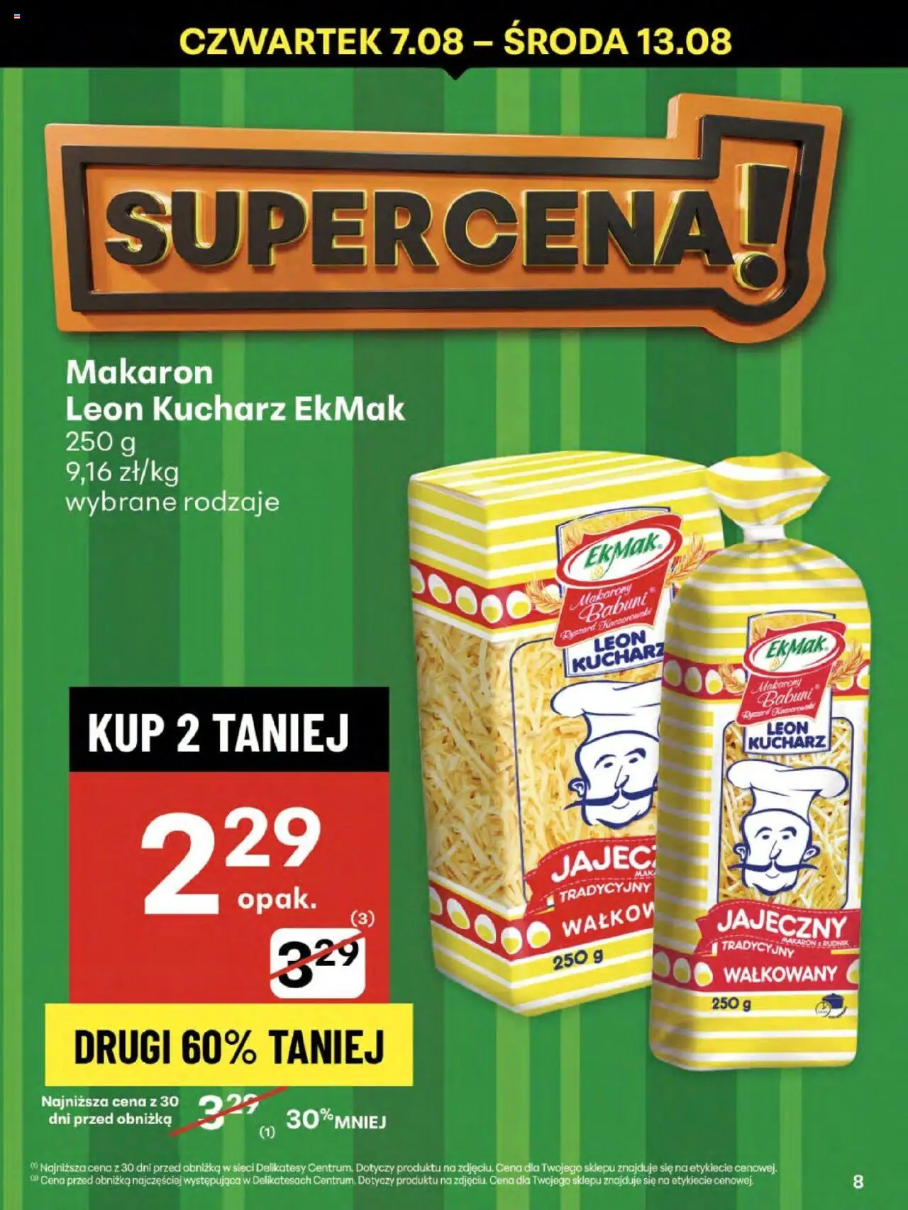 Delikatesy Centrum Gazetka od 07.08.2025 | Strona: 8 | Produkty: Delikatesy, Makarony, Makaron