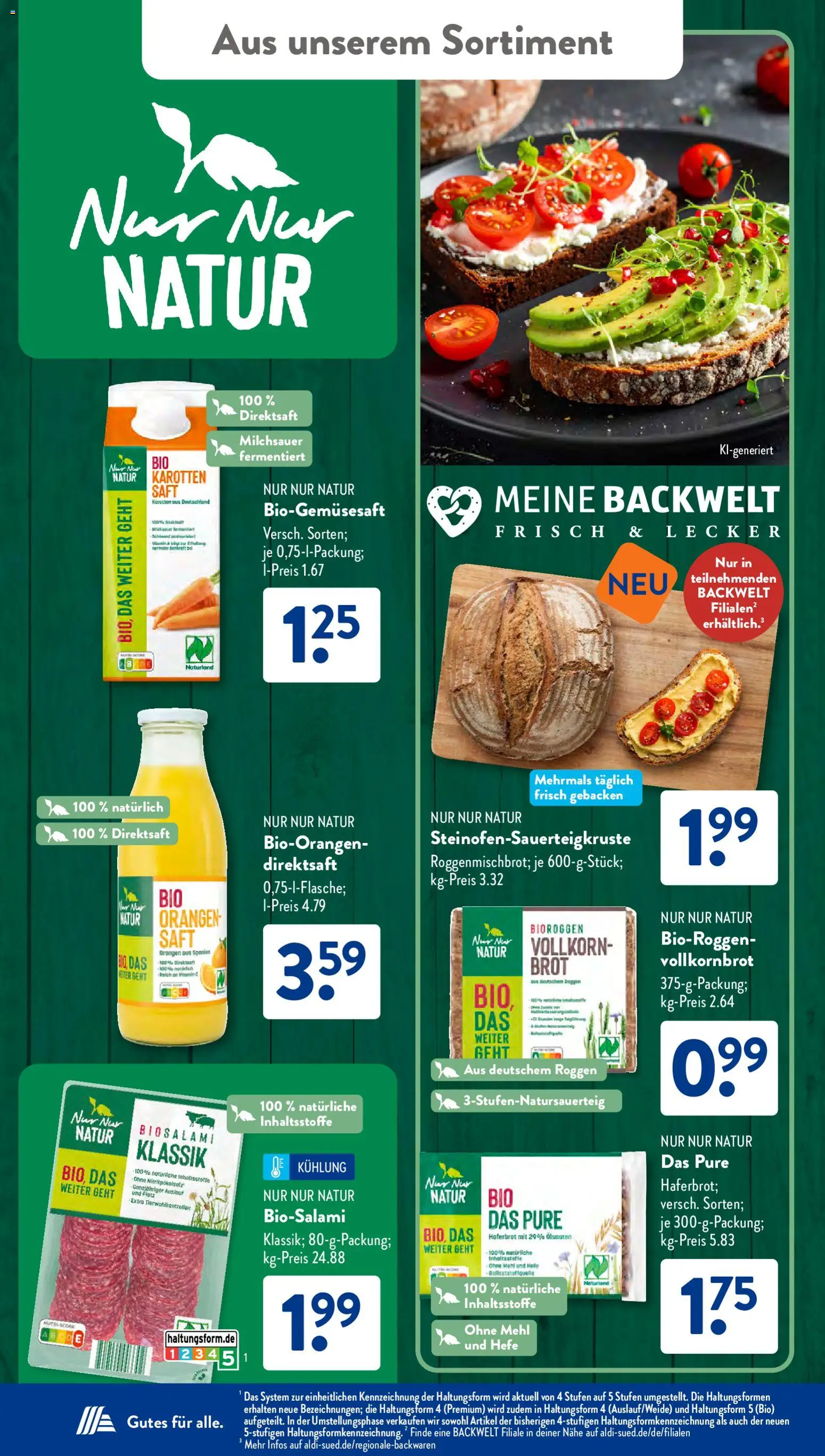 Aldi Süd Prospekt 	 – gültig ab 16.03.2026 | Seite: 19 | Produkte: Vollkornbrot, Orangen, Brot, Saft