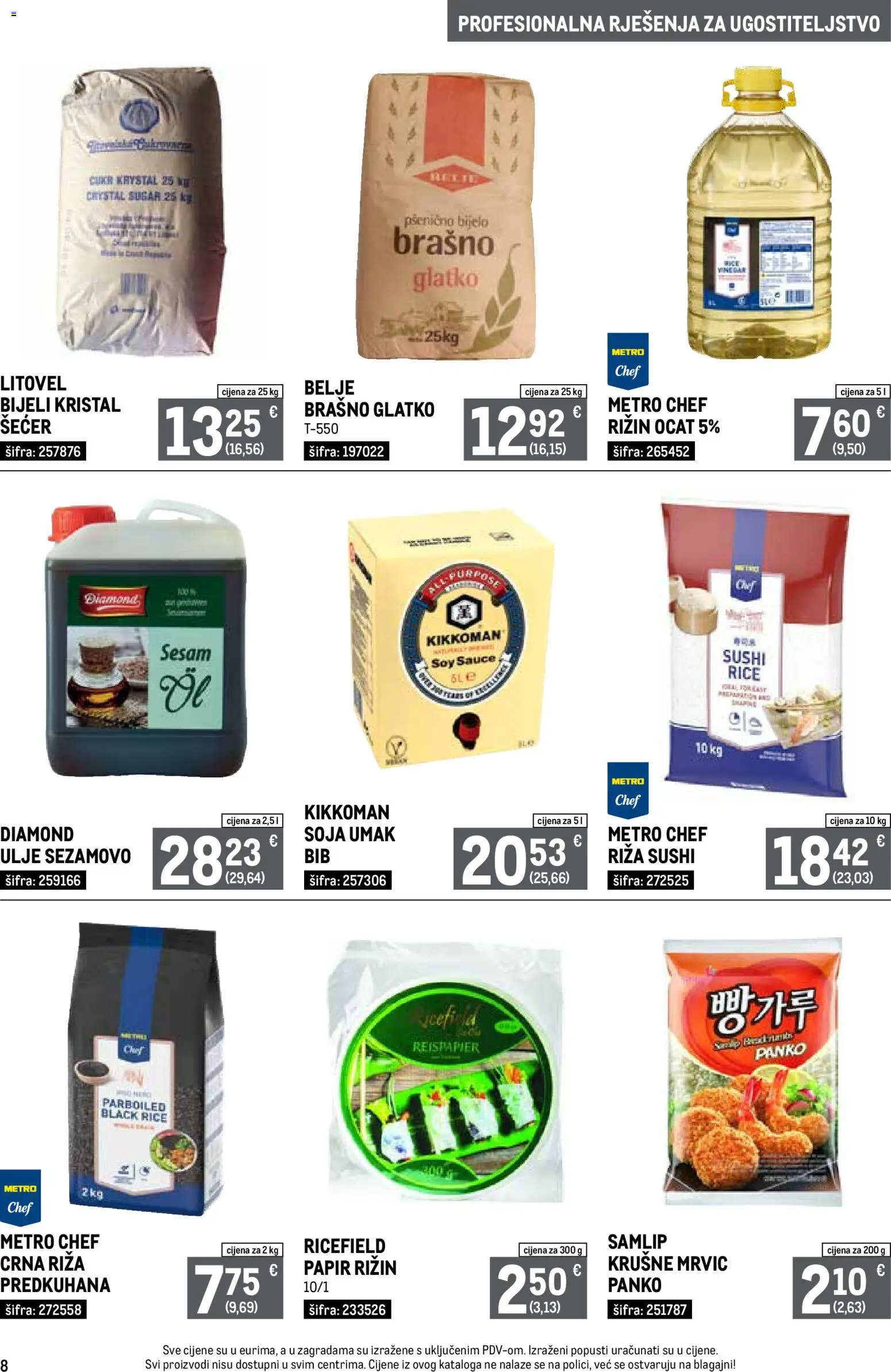 Metro katalog | vrijedi od 02.01.2026 | Stranica: 8 | Proizvodi: Riža, Sushi, Umak, Šećer