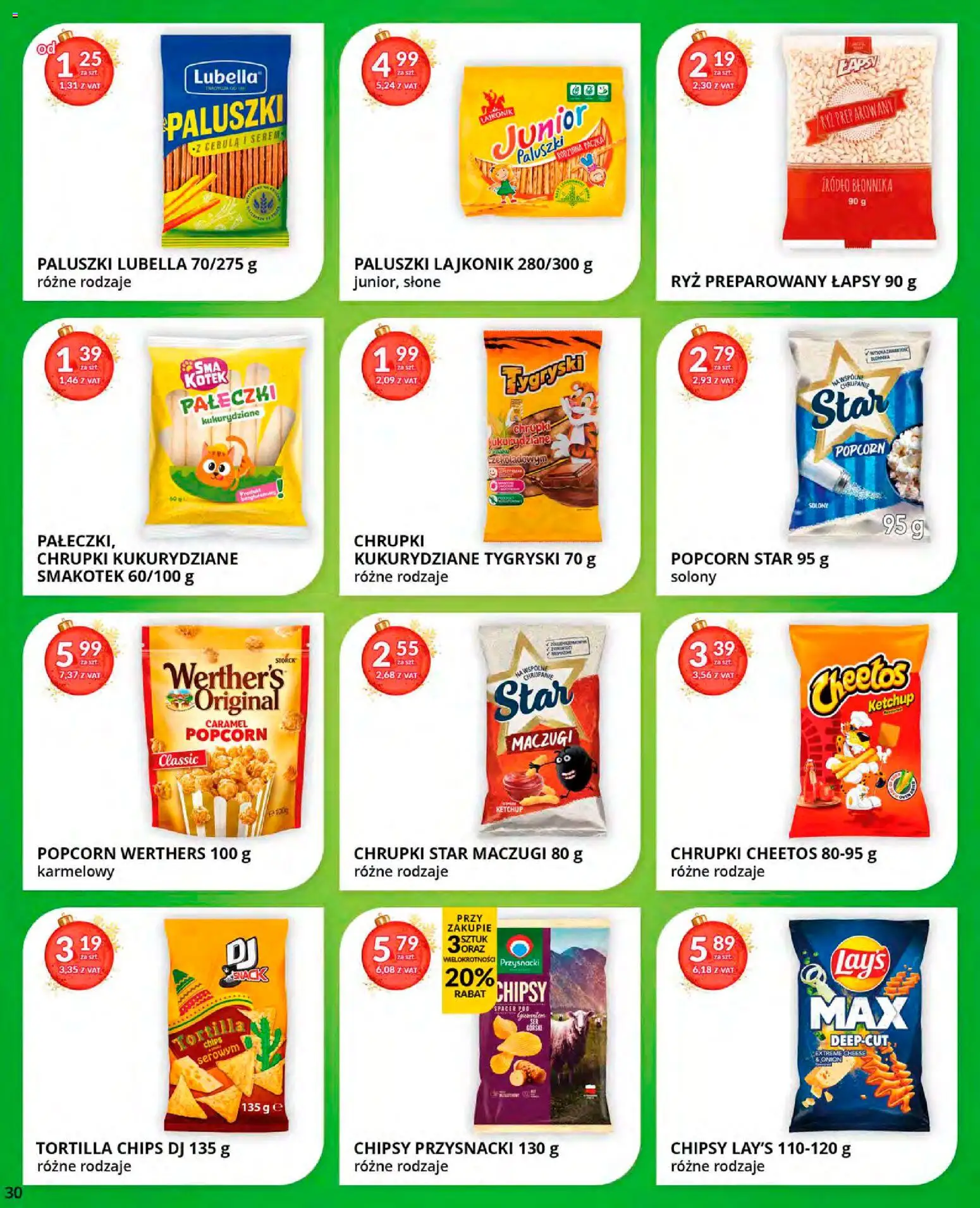 Eurocash Gazetka od 15.12.2025 | Strona: 30 | Produkty: Ketchup, Chrupki, Tortilla, Paluszki