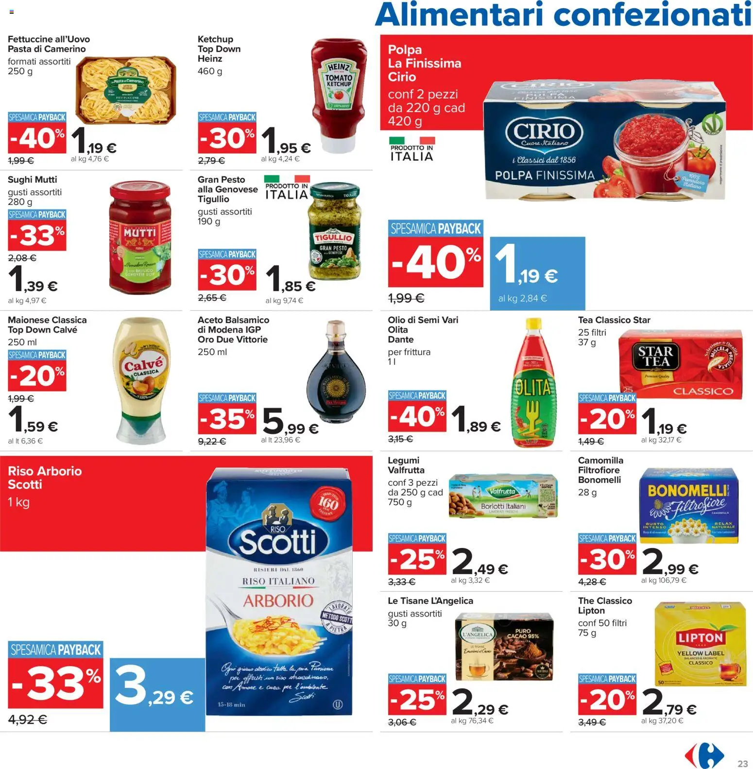 Volantino Carrefour del 07.11.2025 | Pagina: 23 | Prodotti: Ketchup, Olio, Pasta, Pesto