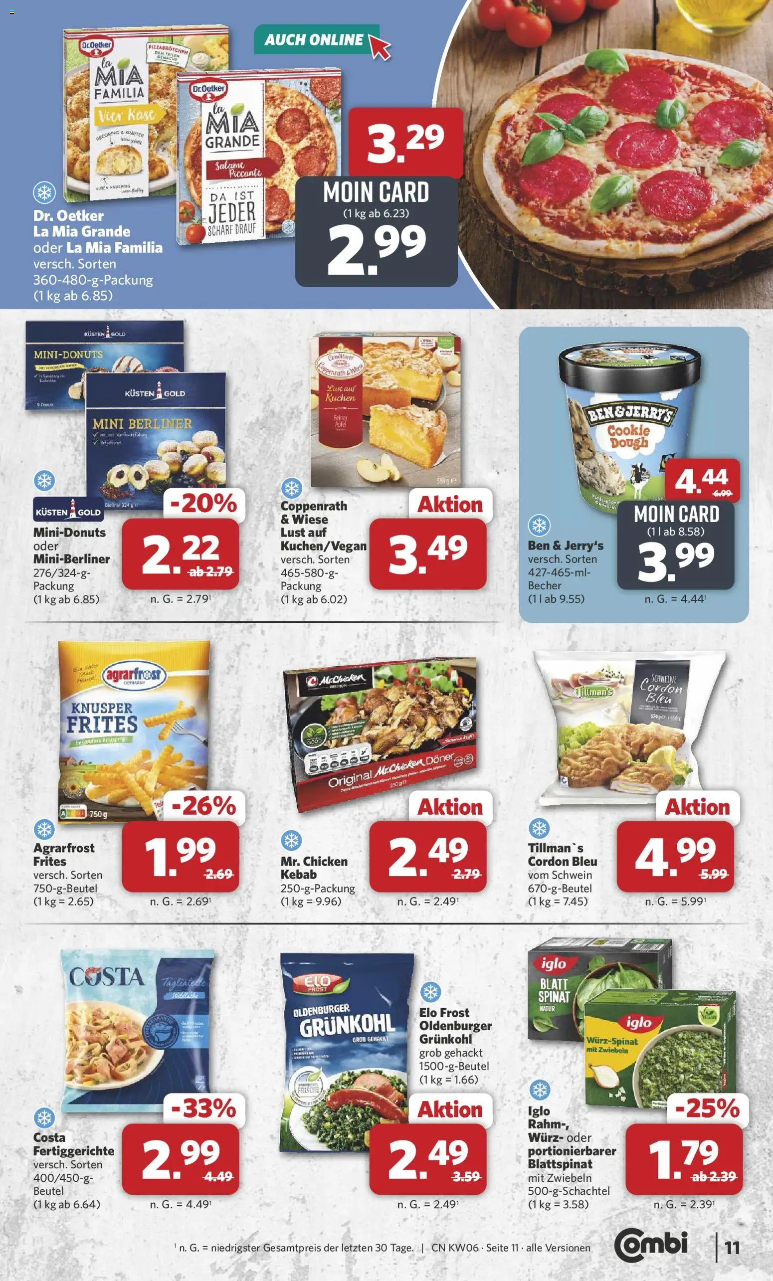 Combi Prospekt 	 – gültig ab 02.02.2026 | Seite: 11 | Produkte: Käse, Iglo, Zwiebeln, Fertiggerichte