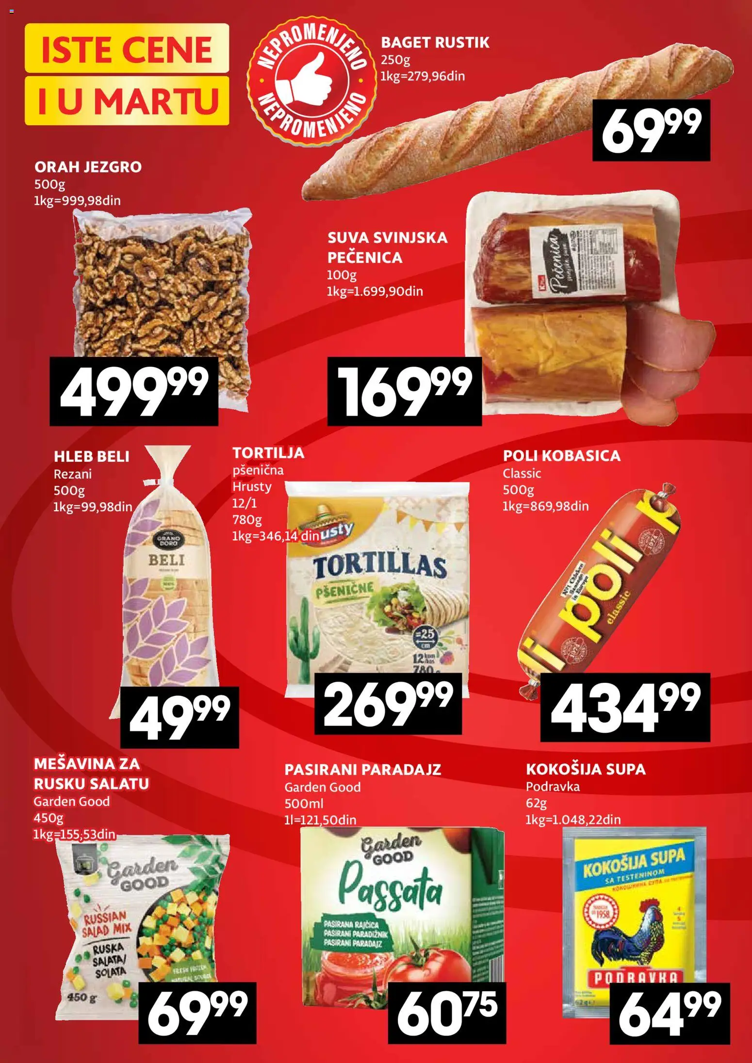 Idea katalog - važi od 26.03.2026 | Strana: 2 | Proizvode: Tortilja, Pasirani paradajz, Paradajz, Pečenica