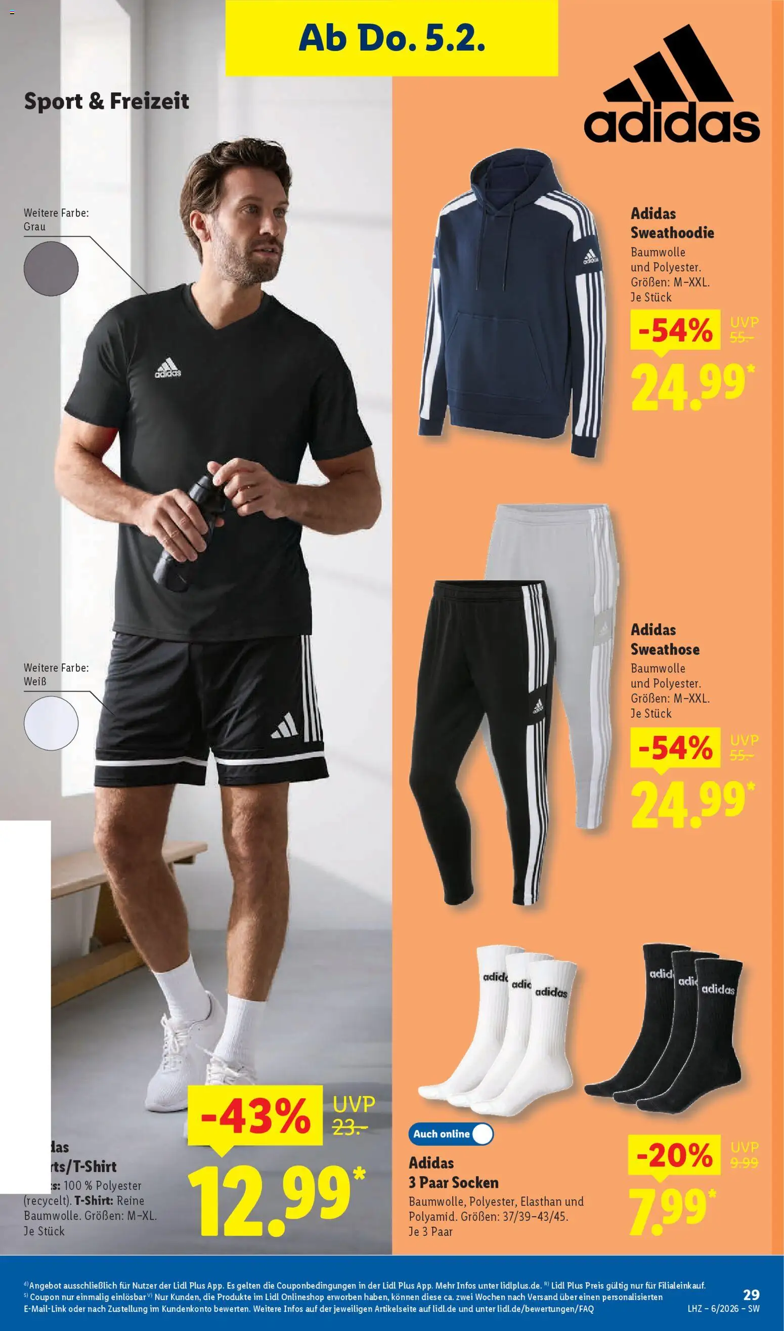 Lidl Prospekt Dornstetten – gültig ab 02.02.2026 | Seite: 39 | Produkte: Sweathose, Socken