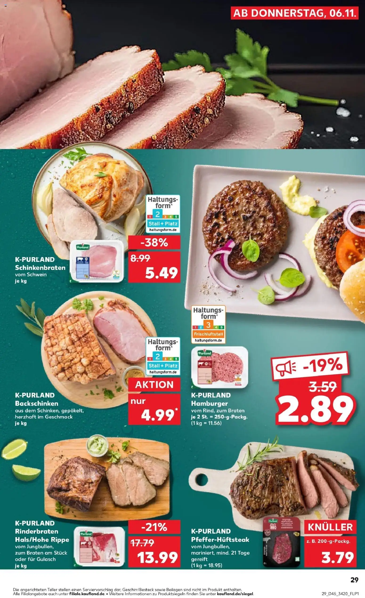 Kaufland prospekt Sonneberg	 – gültig ab 10.11.2025 | Seite: 29 | Produkte: Rinderbraten, Gulasch