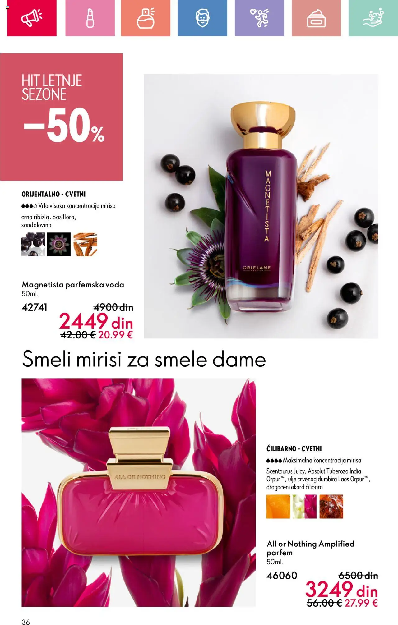 Oriflame katalog - važi od 22.06.2025 | Strana: 36 | Proizvode: Parfem, Voda, Ulje