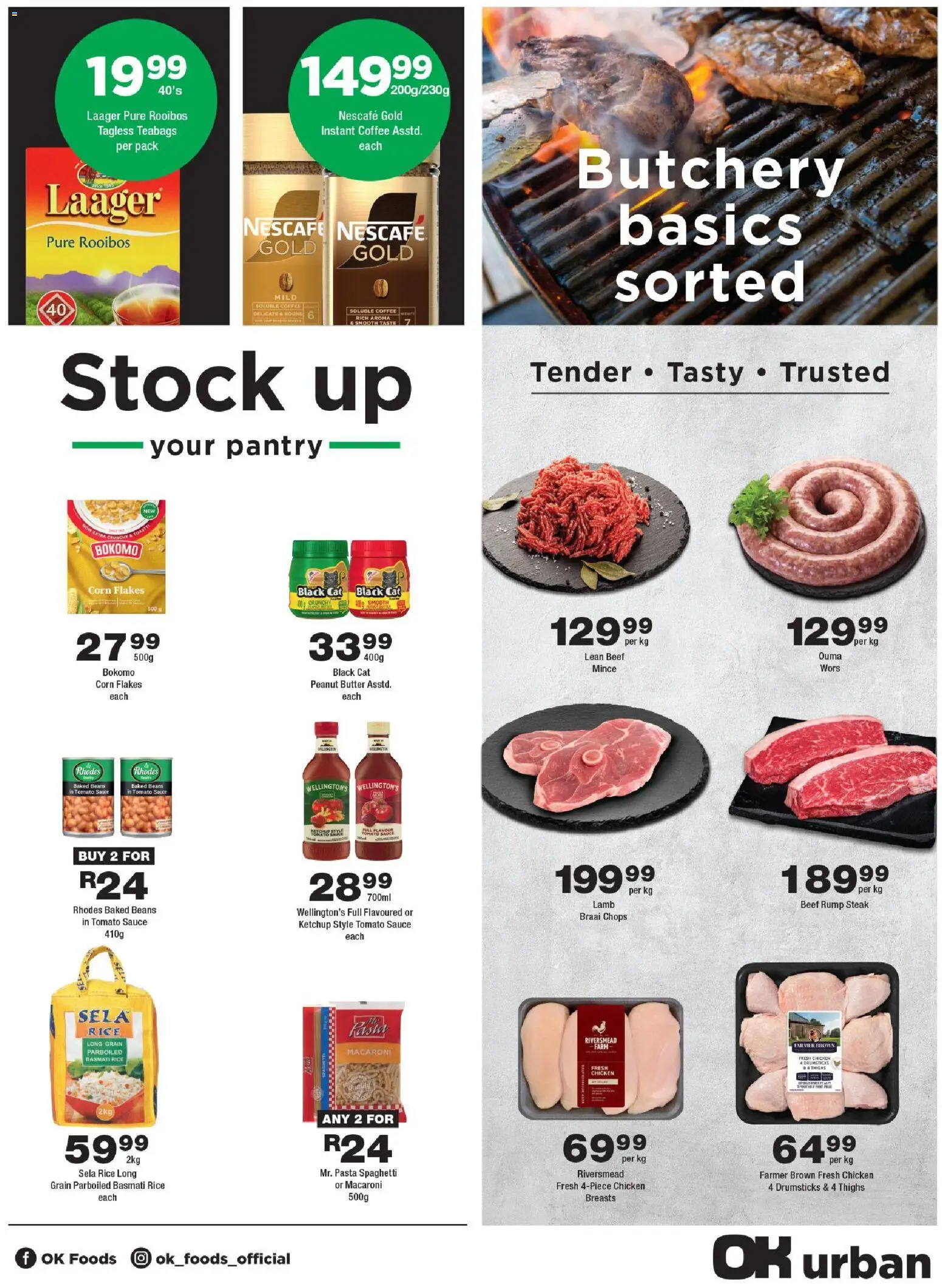 New OK Foods catalogue – valid from 11.03.2026 | Page: 3 | Products: Beans, Butter, Flakes, Estuche organizador de viaje