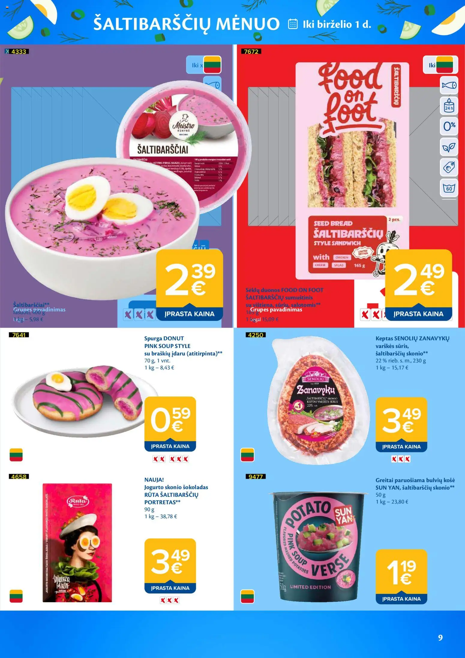 MAXIMA akcijos nuo 21.04.2026 | Puslapis: 9 | Prekių: Varškės sūris, Sumuštinis, Sūris, Šokoladas