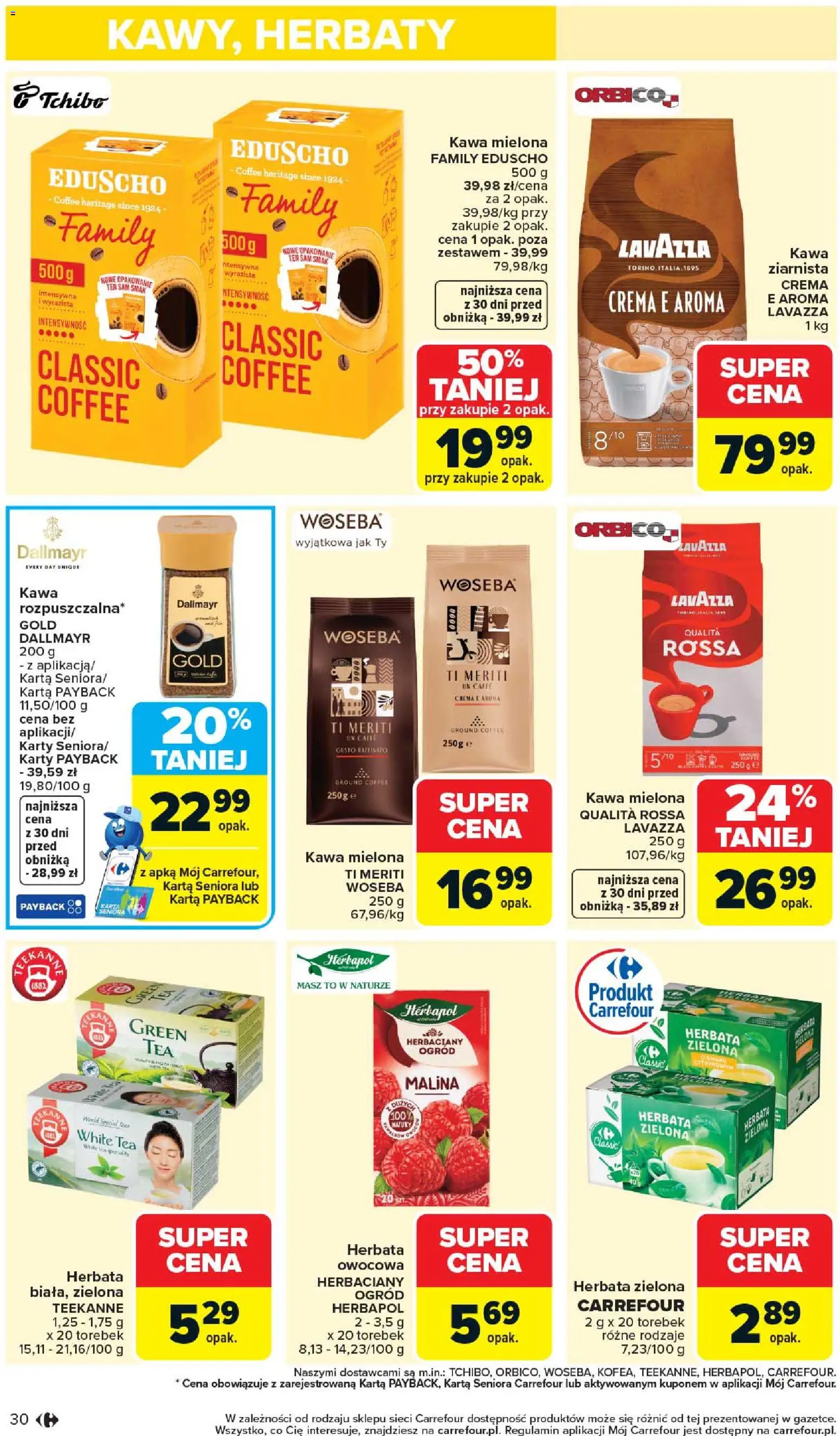 Carrefour gazetka od 20.04.2026 | Strona: 32 | Produkty: Karta, Lavazza, Tchibo, Herbata
