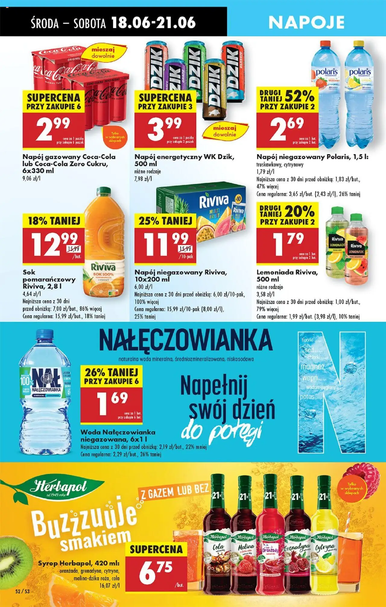 Biedronka gazetka - Oferta W tym tygodniu od 18.06.2025 | Strona: 58 | Produkty: Syrop, Sok pomarańczowy, Napoje, Sok
