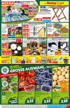 Norma Prospekt 	 ab 27.04.2026 gültig | Seite: 5 | Produkte: Decke, Rucola, Blumen, Kartoffeln