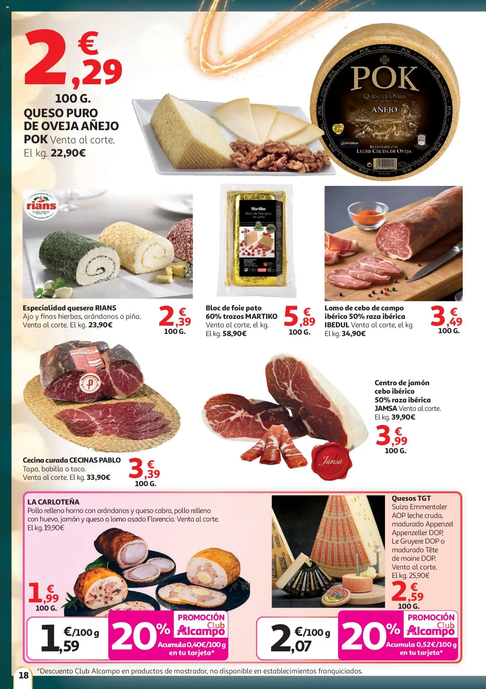 Alcampo - HG Nacional  │ válido desde el 11.12.2025 | Página: 18 | Productos: Queso de oveja, Leche, Queso, Jamón