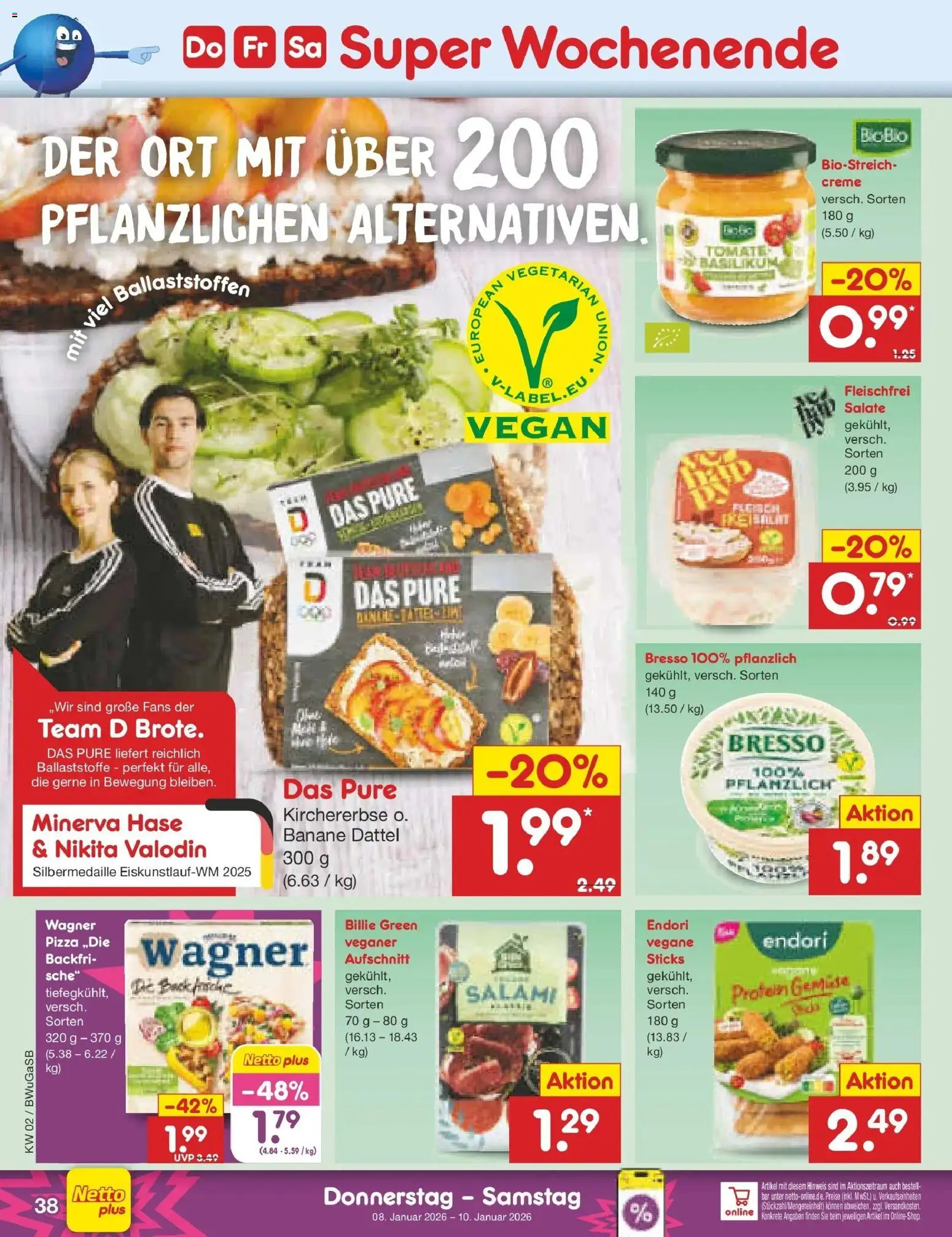 Netto Marken-Discount - Netto: Wochenangebote – gültig ab 04.01.2026 | Seite: 42 | Produkte: Bresso, Gemüse, Dattel, Pizza