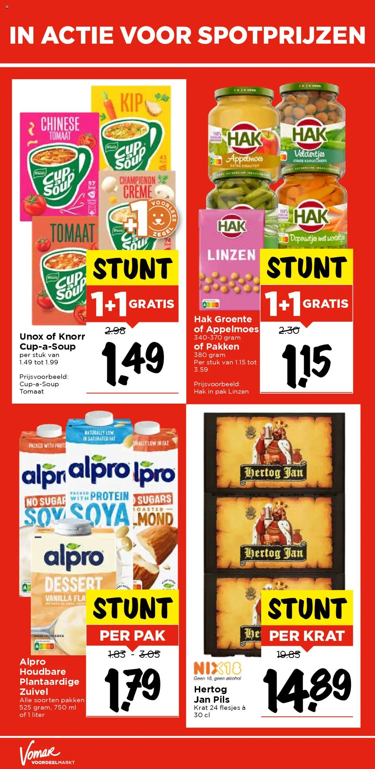 {H1} | Pagina: 14 | Producten: Zuivel, Tomaat, Champignon, Linzen