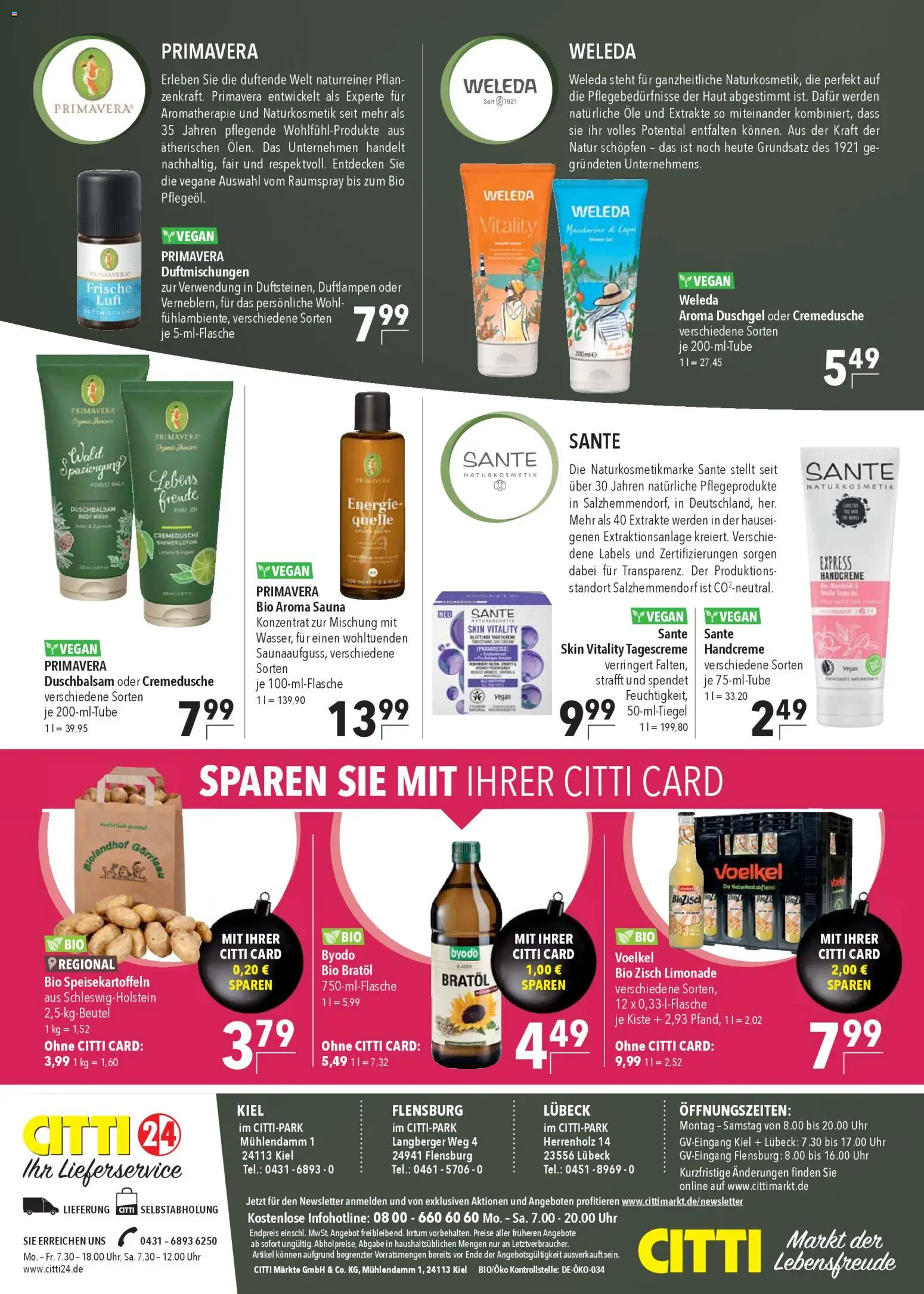 CITTI Markt Bio logisch! – gültig ab 03.12.2025 | Seite: 12 | Produkte: Limonade, Duschgel, Tagescreme, Uhr