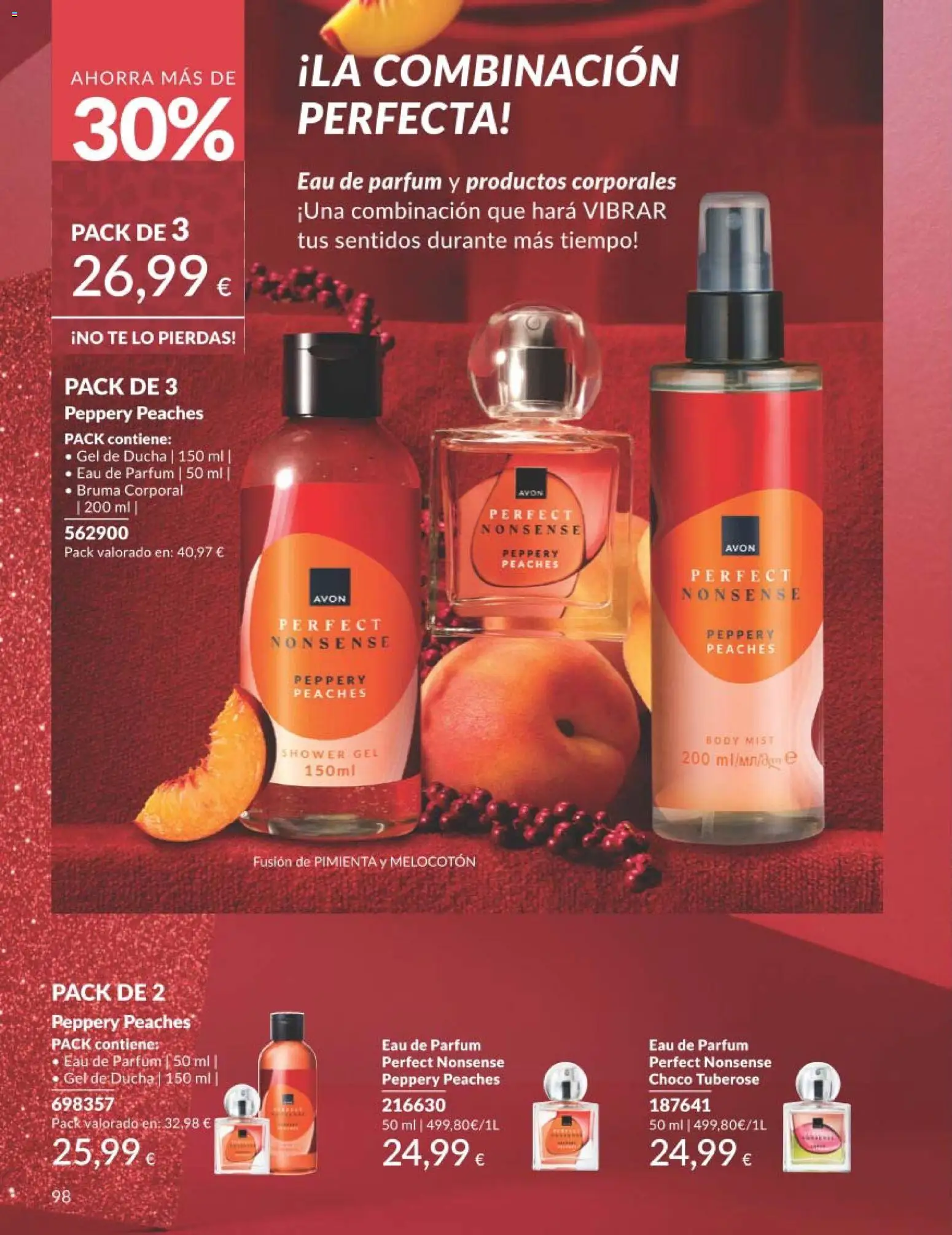 Catálogo AVON campaña 11 Black Friday │ válido desde el 01.11.2025 | Página: 98 | Productos: Gel de ducha, Té, Body, Eau de parfum