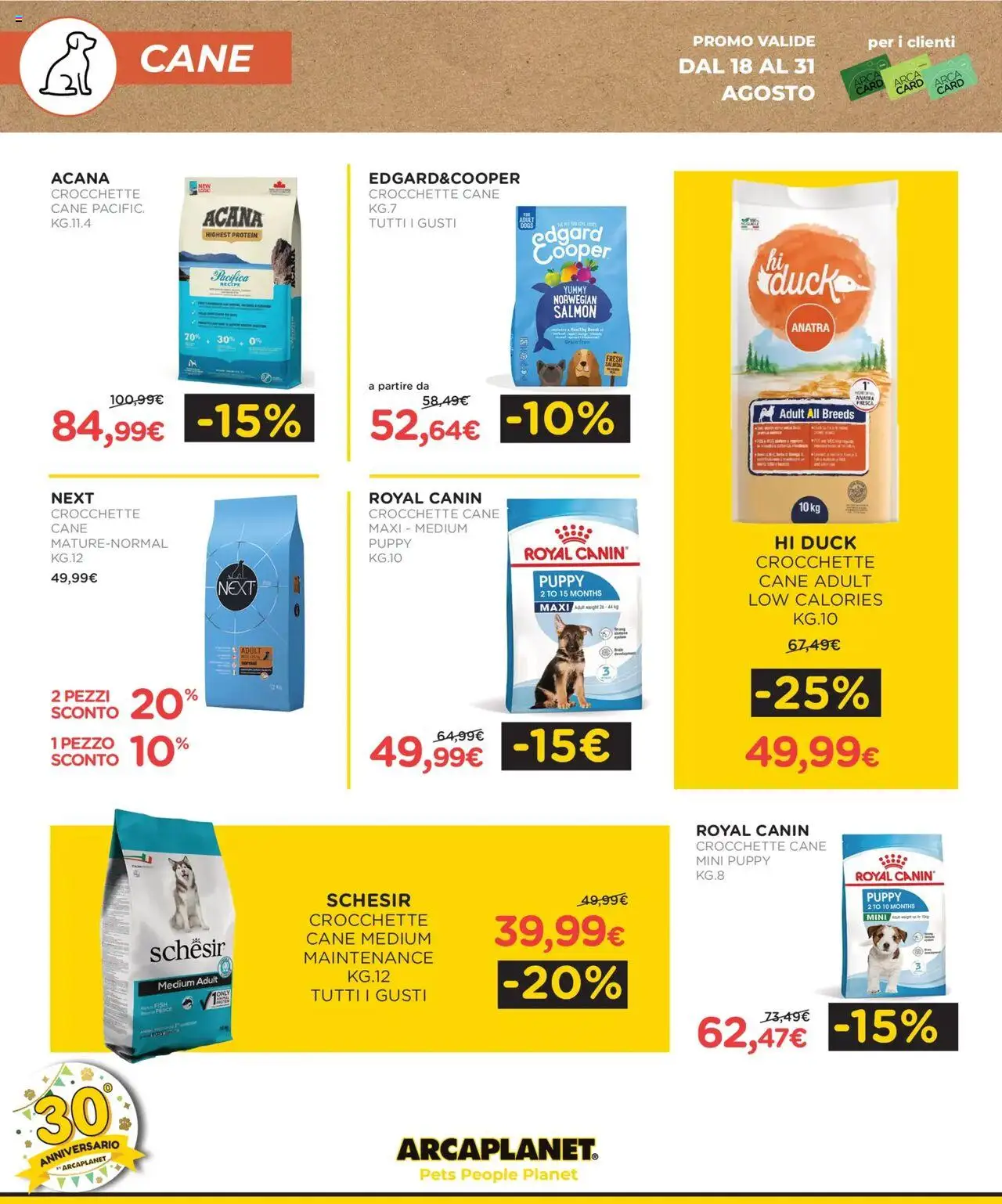 Volantino Arcaplanet del 18.08.2025 | Pagina: 2 | Prodotti: Pesce, Crocchette, Crocchette cane