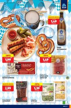 Volantino Aldi del 22.09.2025 | Pagina: 17 | Prodotti: Speck, Cd, Birra, Wurstel
