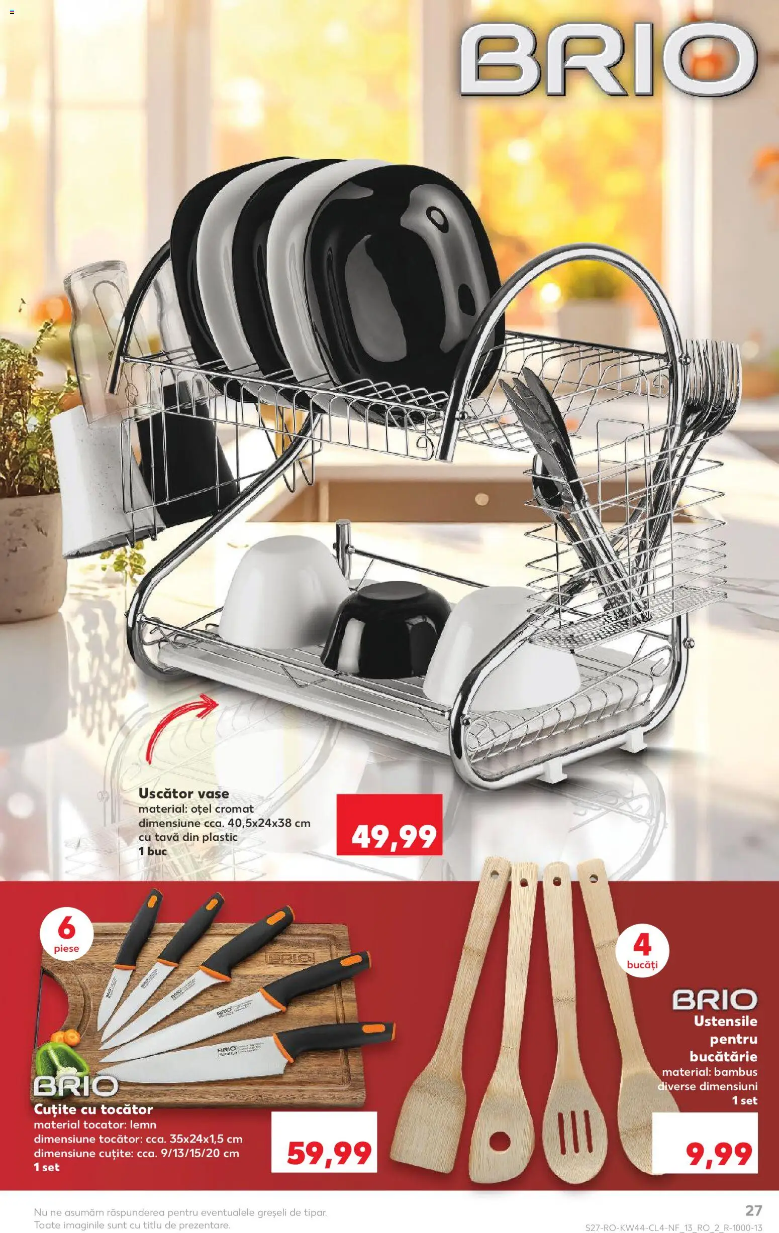 Noul catalog Kaufland – valabil de la 29.10.2025 | Pagină: 27 | Produse: Uscător, Bucătărie, Tocător